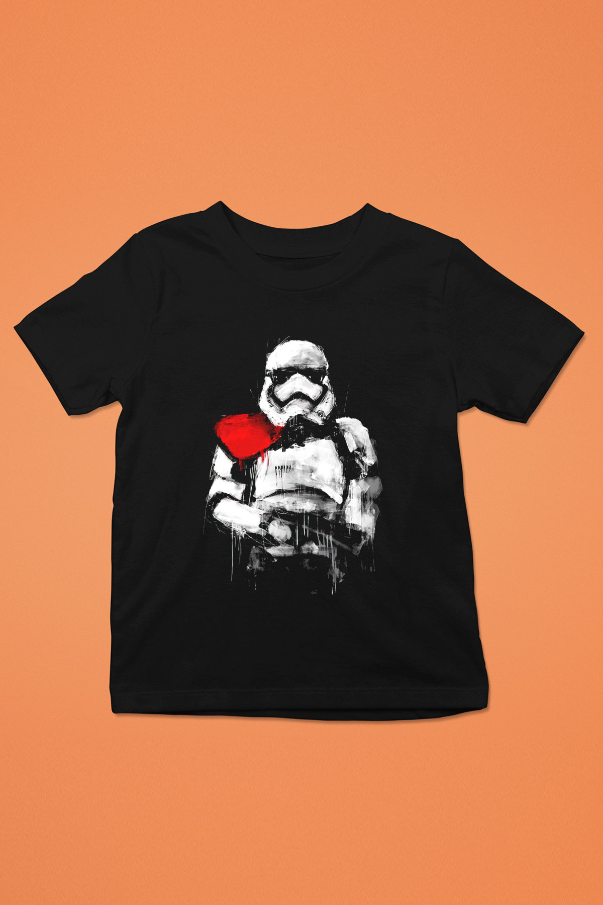 Star Wars Baskılı Siyah Unisex Çocuk Tişört