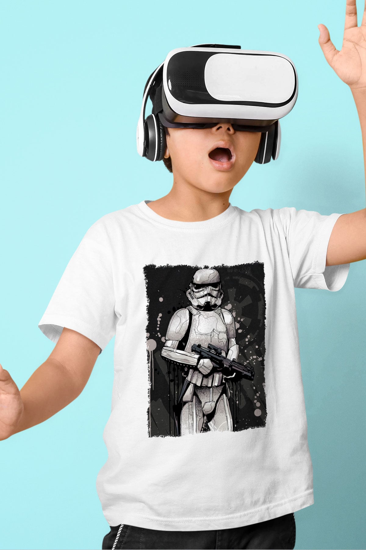Star Wars Beyaz Unisex Çocuk Tişört