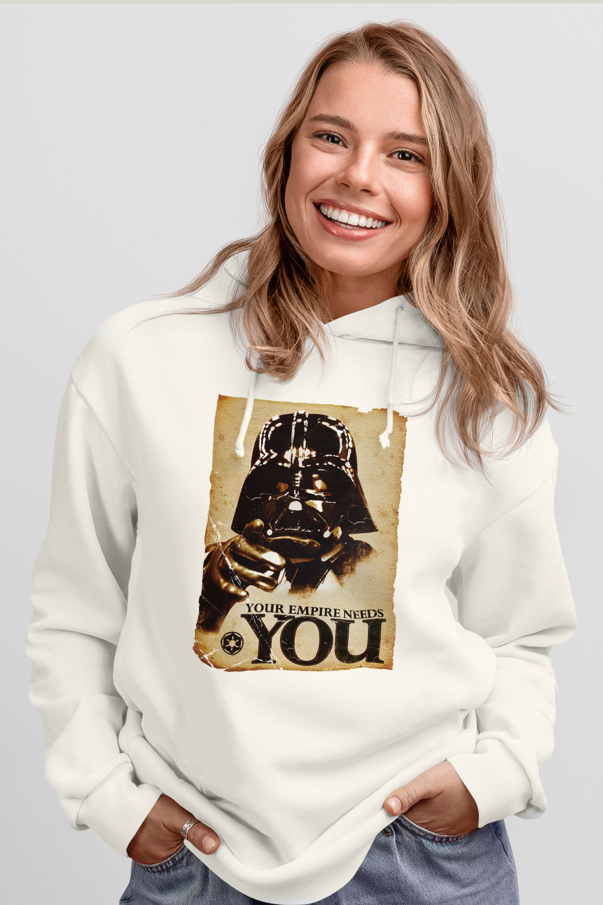 Star Wars Beyaz Unisex Hoodie