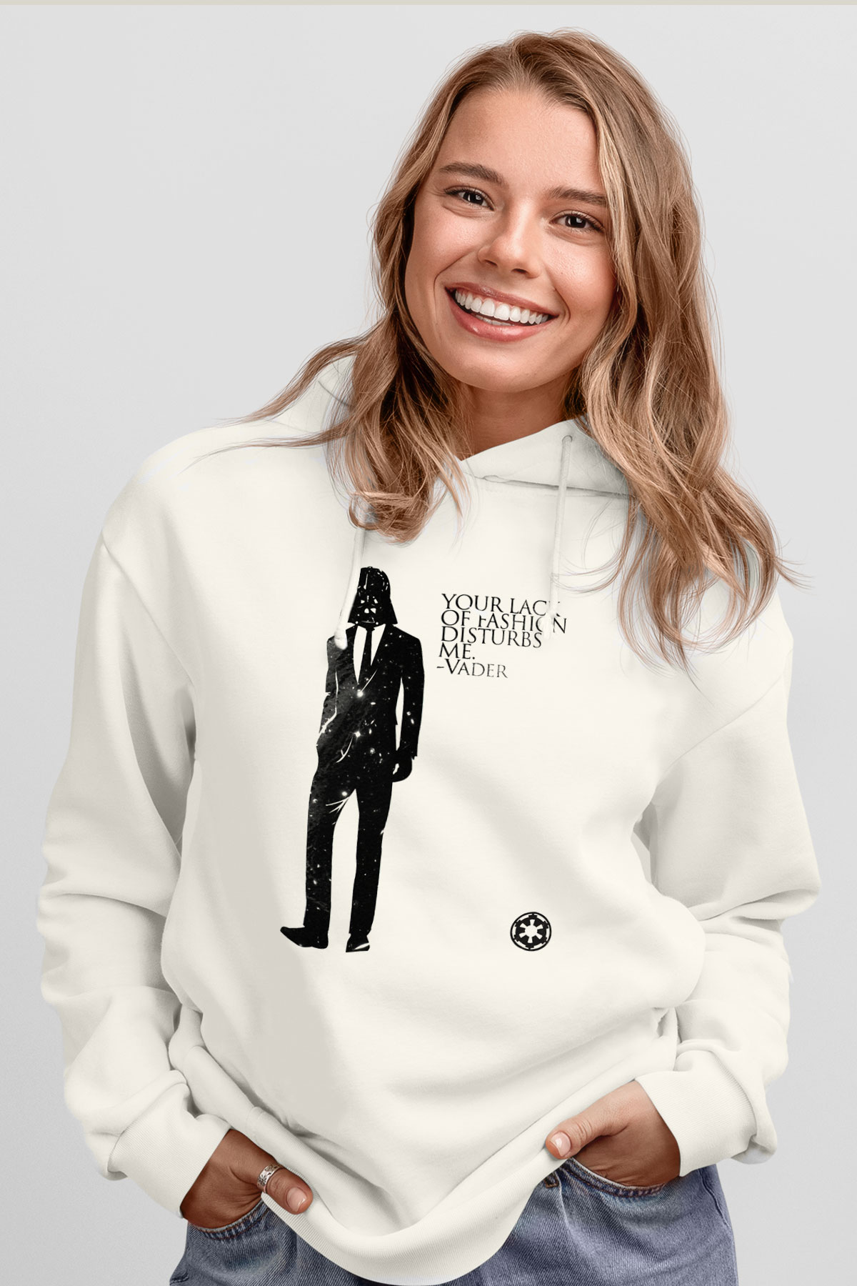 Star Wars Beyaz Unisex Hoodie