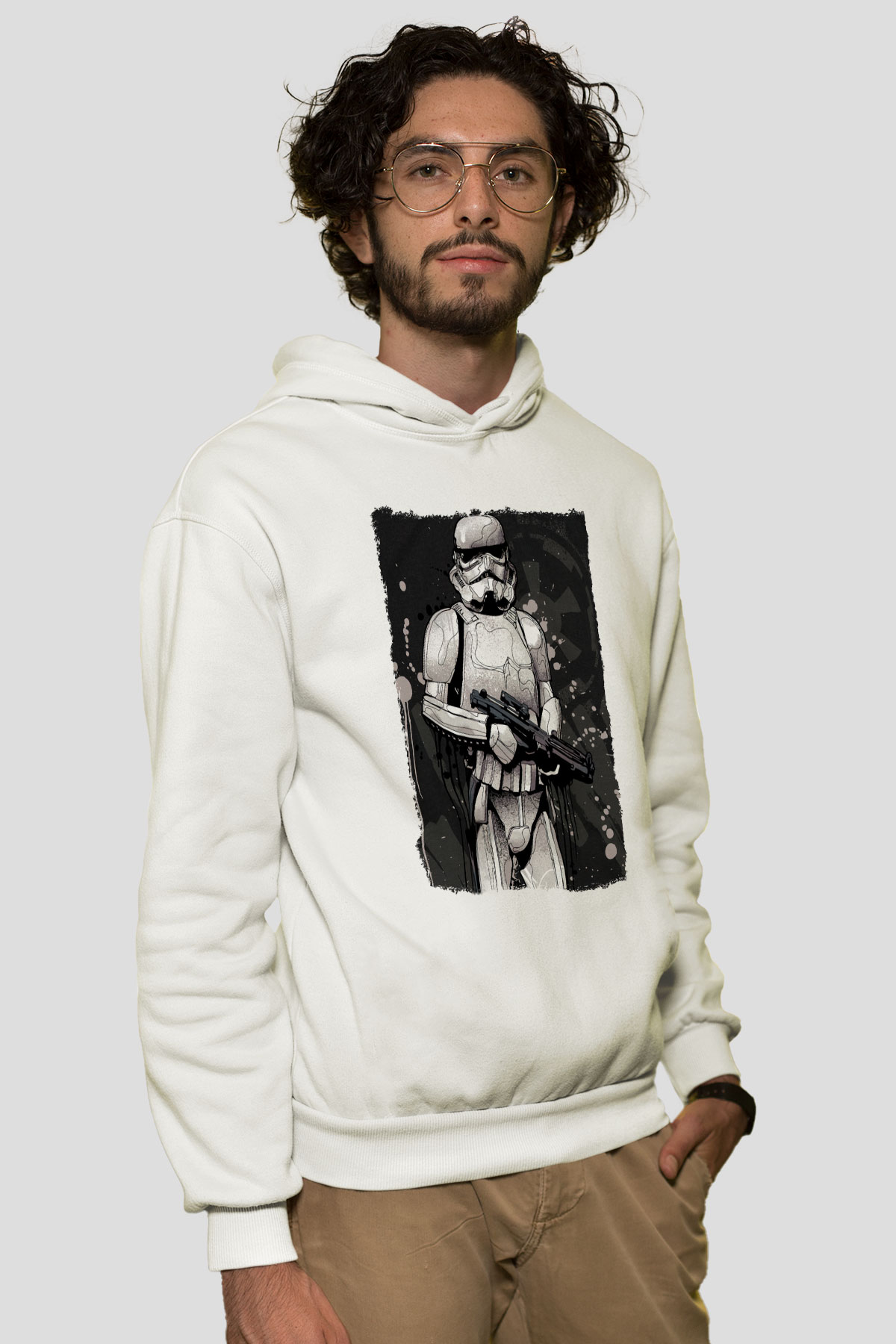 Star Wars Beyaz Unisex Hoodie