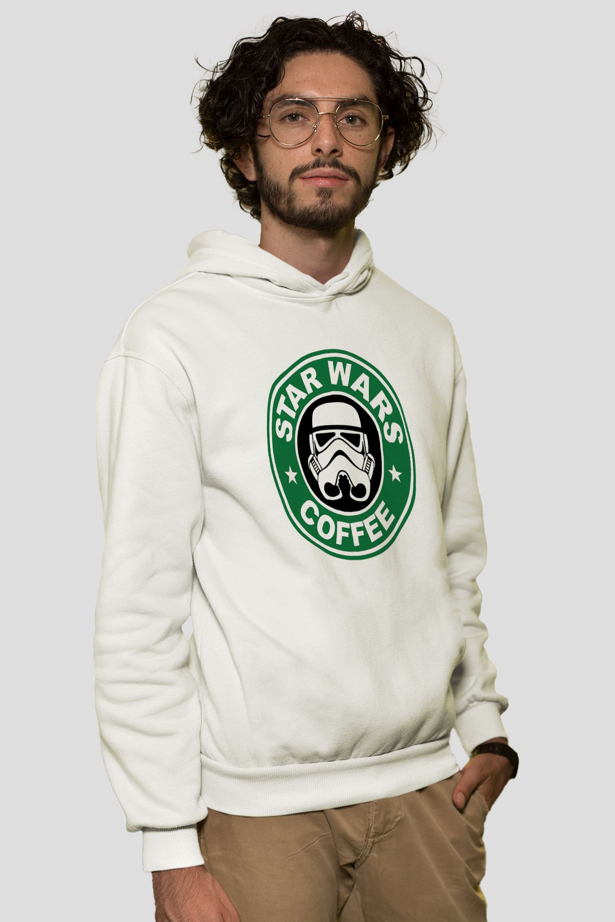 Star Wars Beyaz Unisex Hoodie