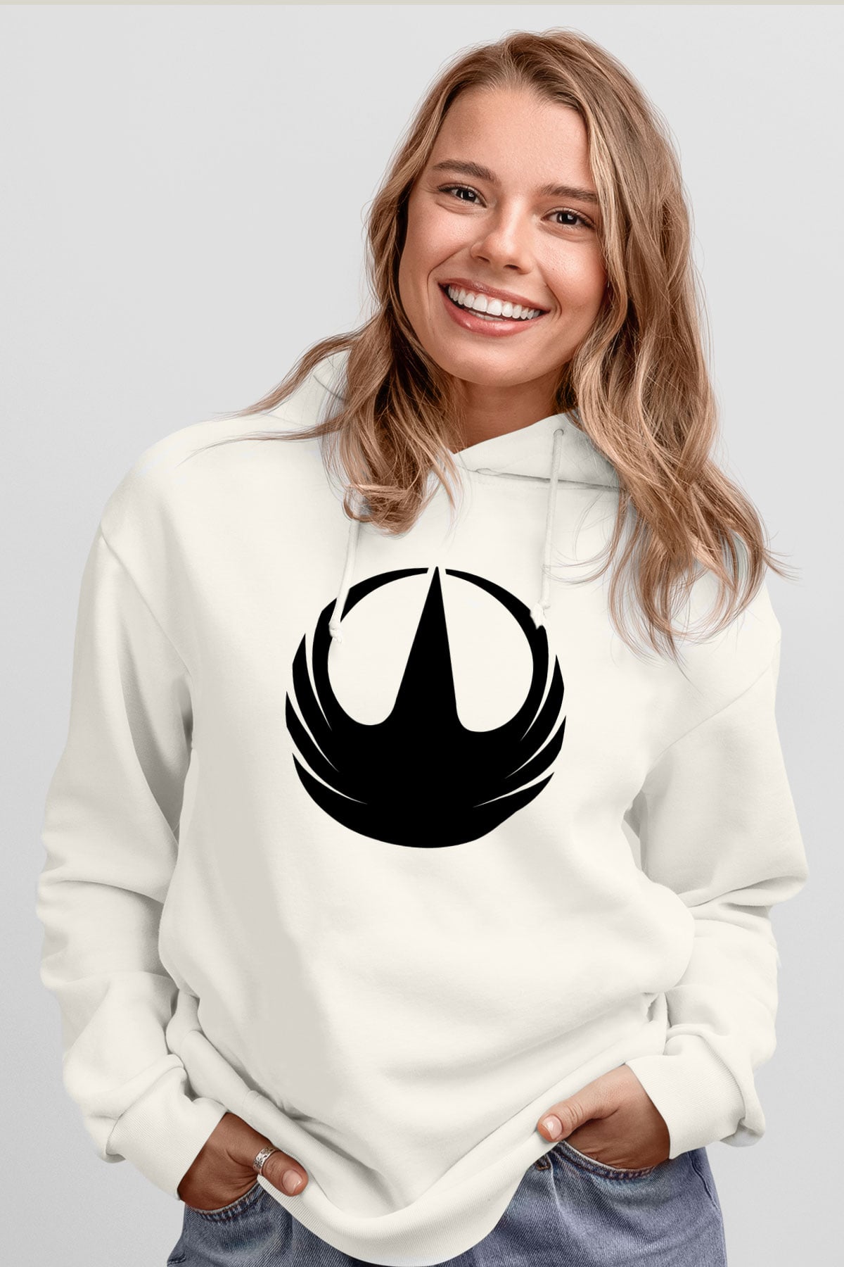 Star Wars Beyaz Unisex Hoodie