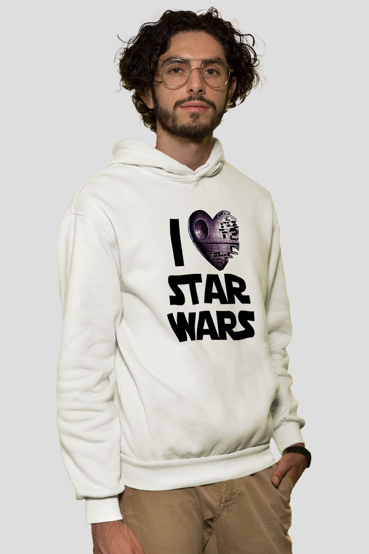 Star Wars Beyaz Unisex Hoodie