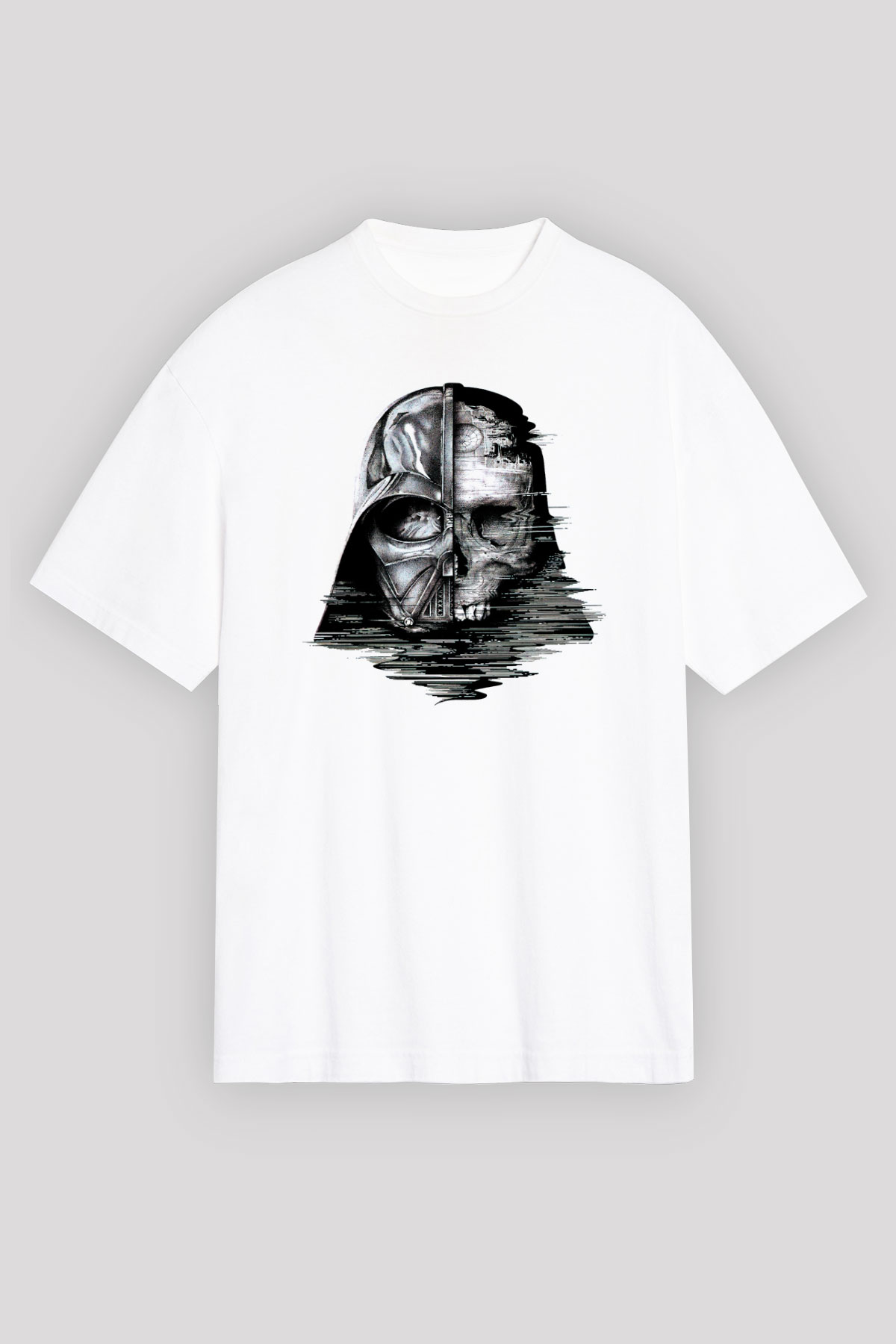 Star Wars Beyaz Unisex Oversize Tişört T-Shirt