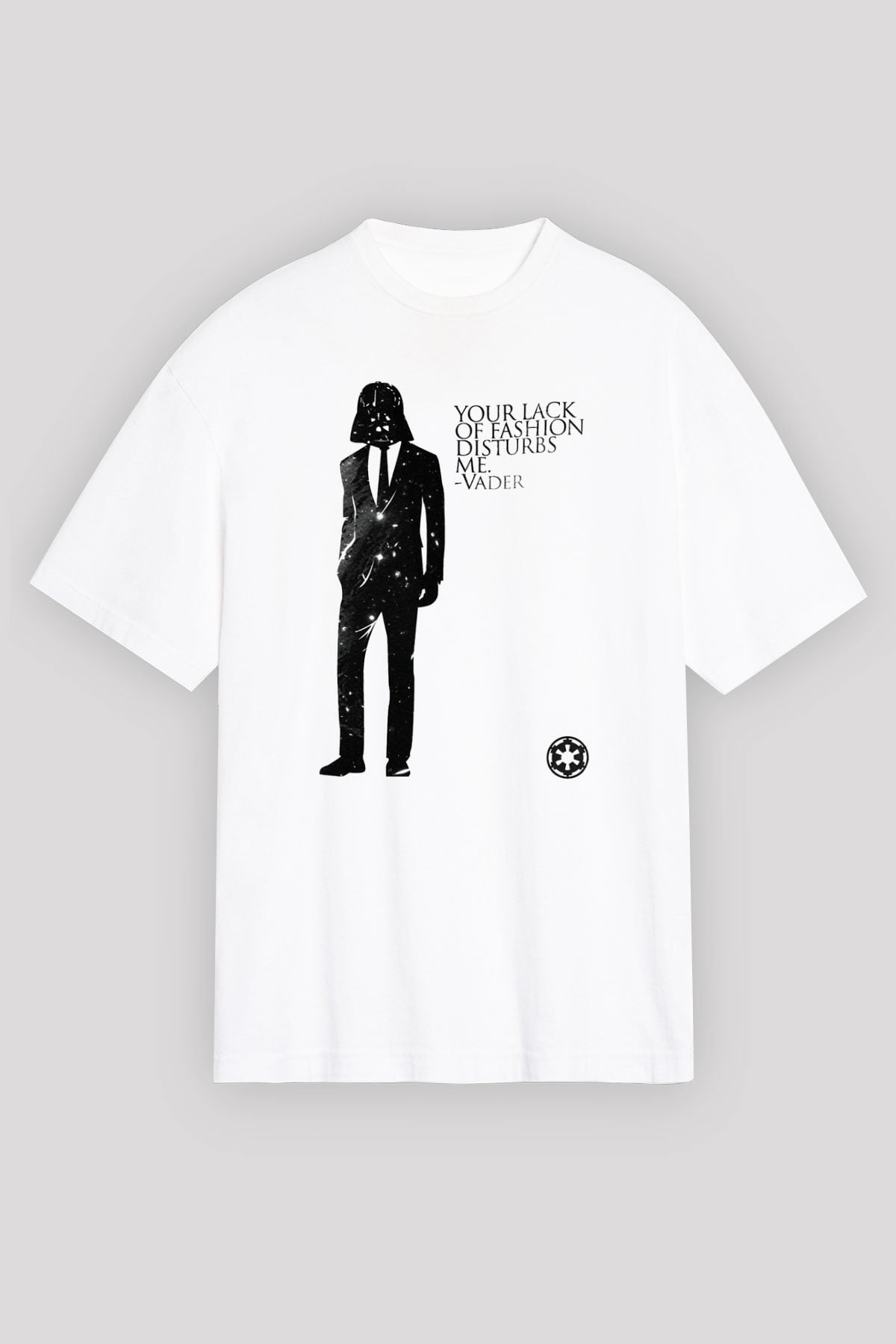 Star Wars Beyaz Unisex Oversize Tişört T-Shirt
