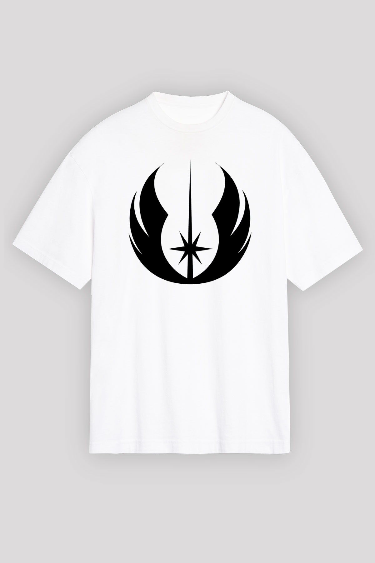 Star Wars Beyaz Unisex Oversize Tişört T-Shirt