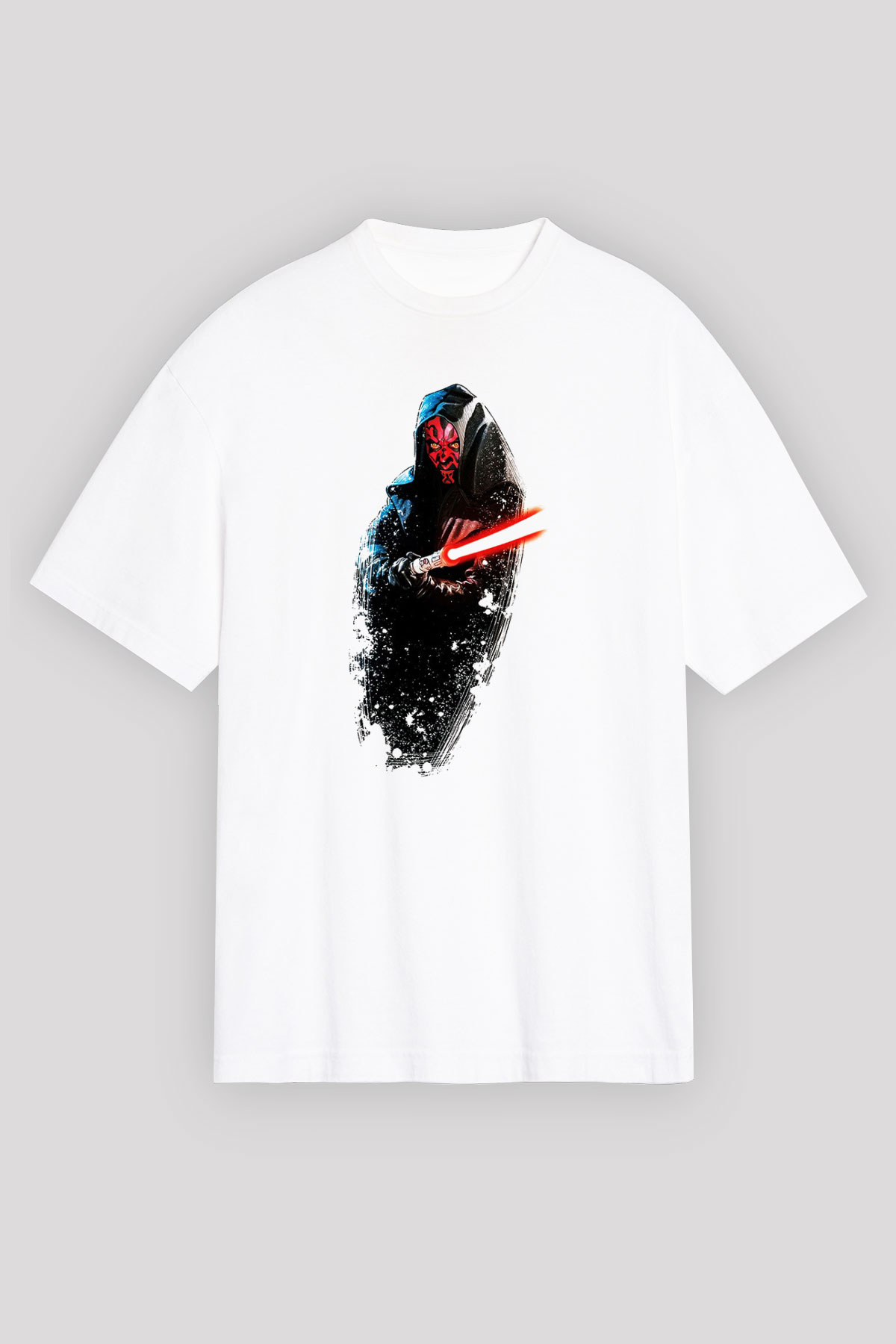 Star Wars Beyaz Unisex Oversize Tişört T-Shirt