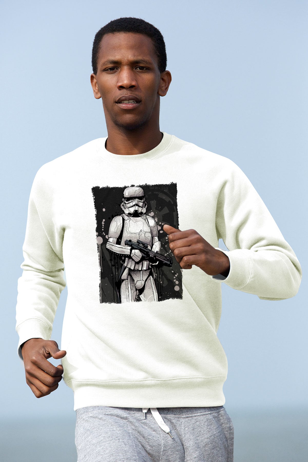 Star Wars Beyaz Unisex Sweatshirt