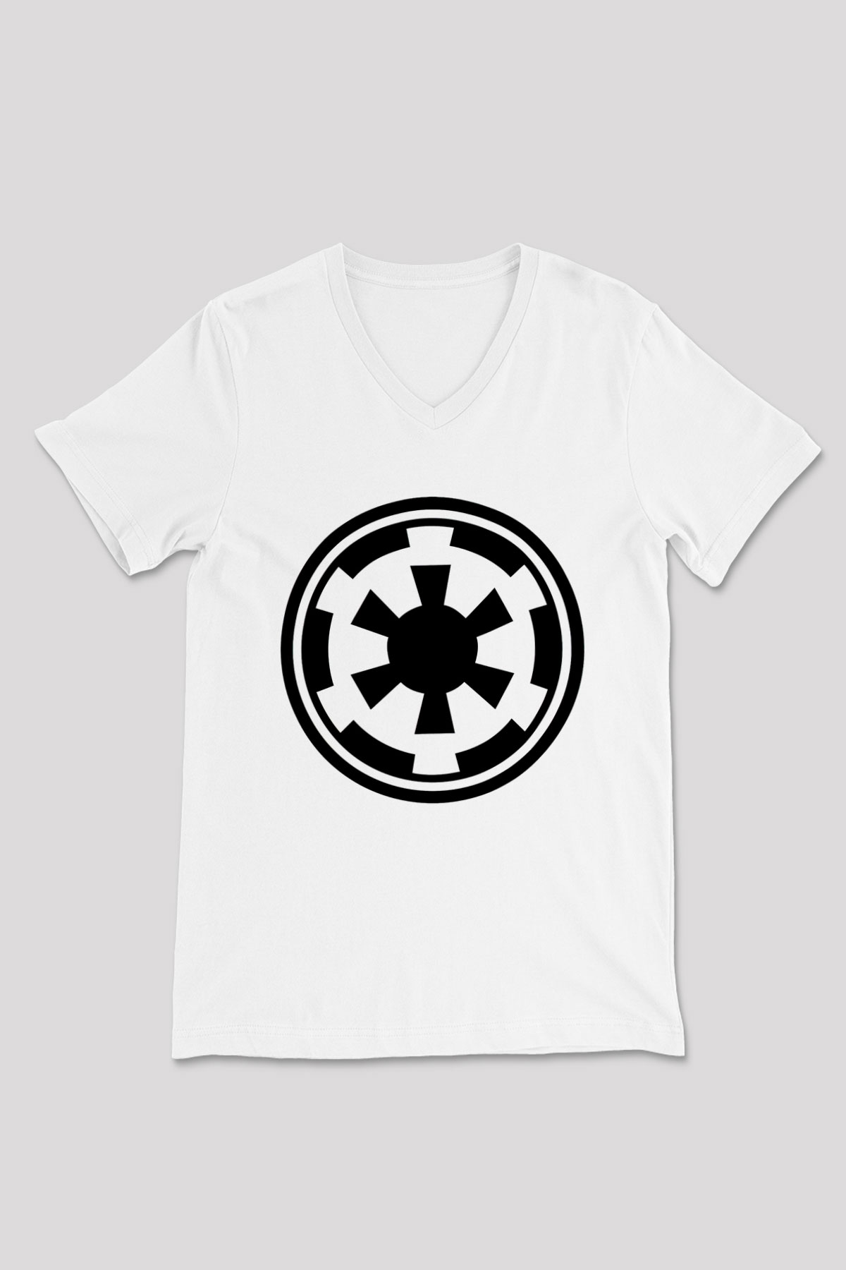Star Wars Beyaz Unisex V Yaka Tişört T-Shirt