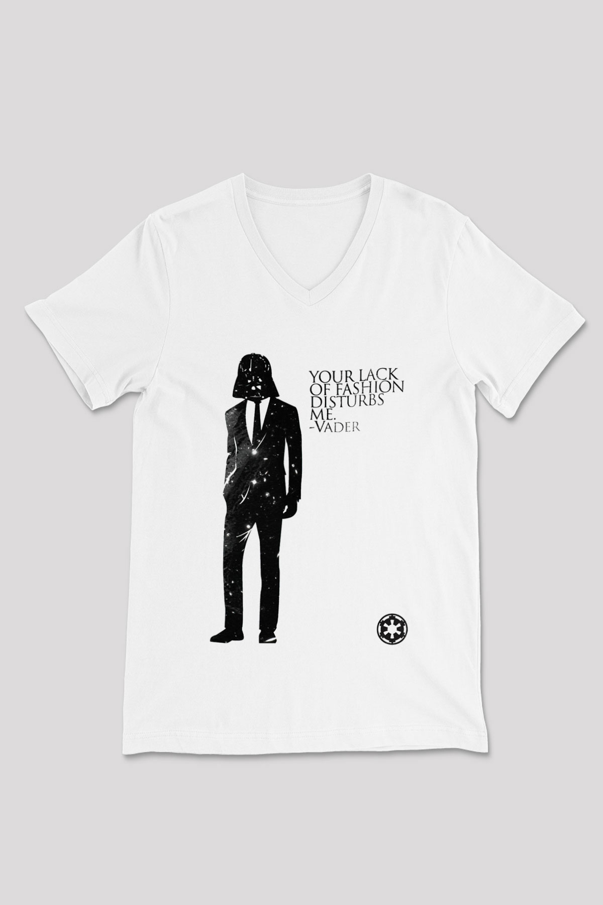 Star Wars Beyaz Unisex V Yaka Tişört T-Shirt