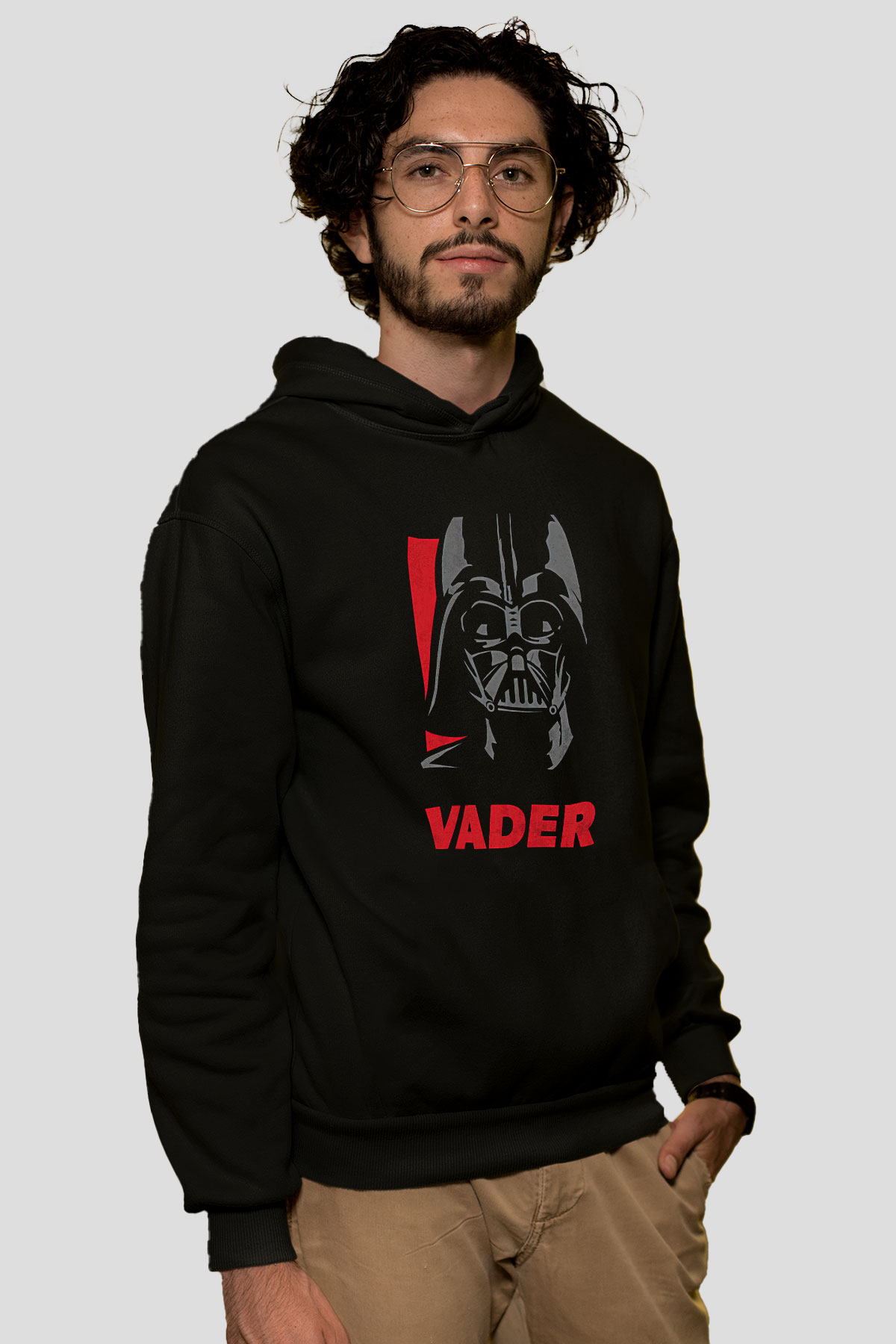 Star Wars (Dart Vader) Baskılı Unisex Siyah Hoodie
