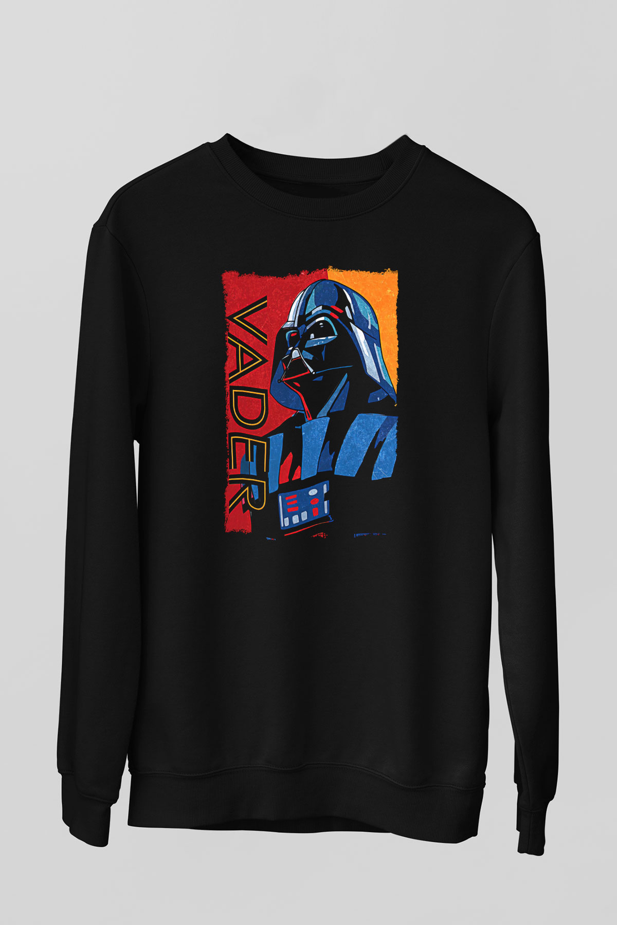 Star Wars (Dart Vader) Baskılı Unisex Siyah Sweatshirt