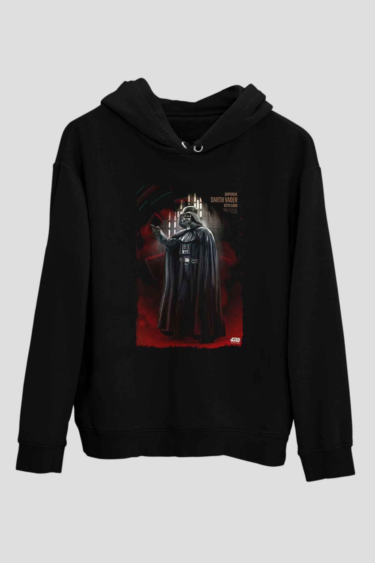 Star Wars (Dart Vader) Baskılı Unisex Siyah Hoodie