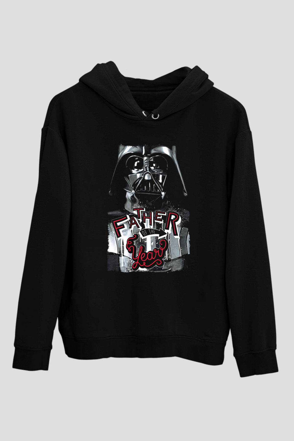 Star Wars (Dart Vader) Baskılı Unisex Siyah Hoodie