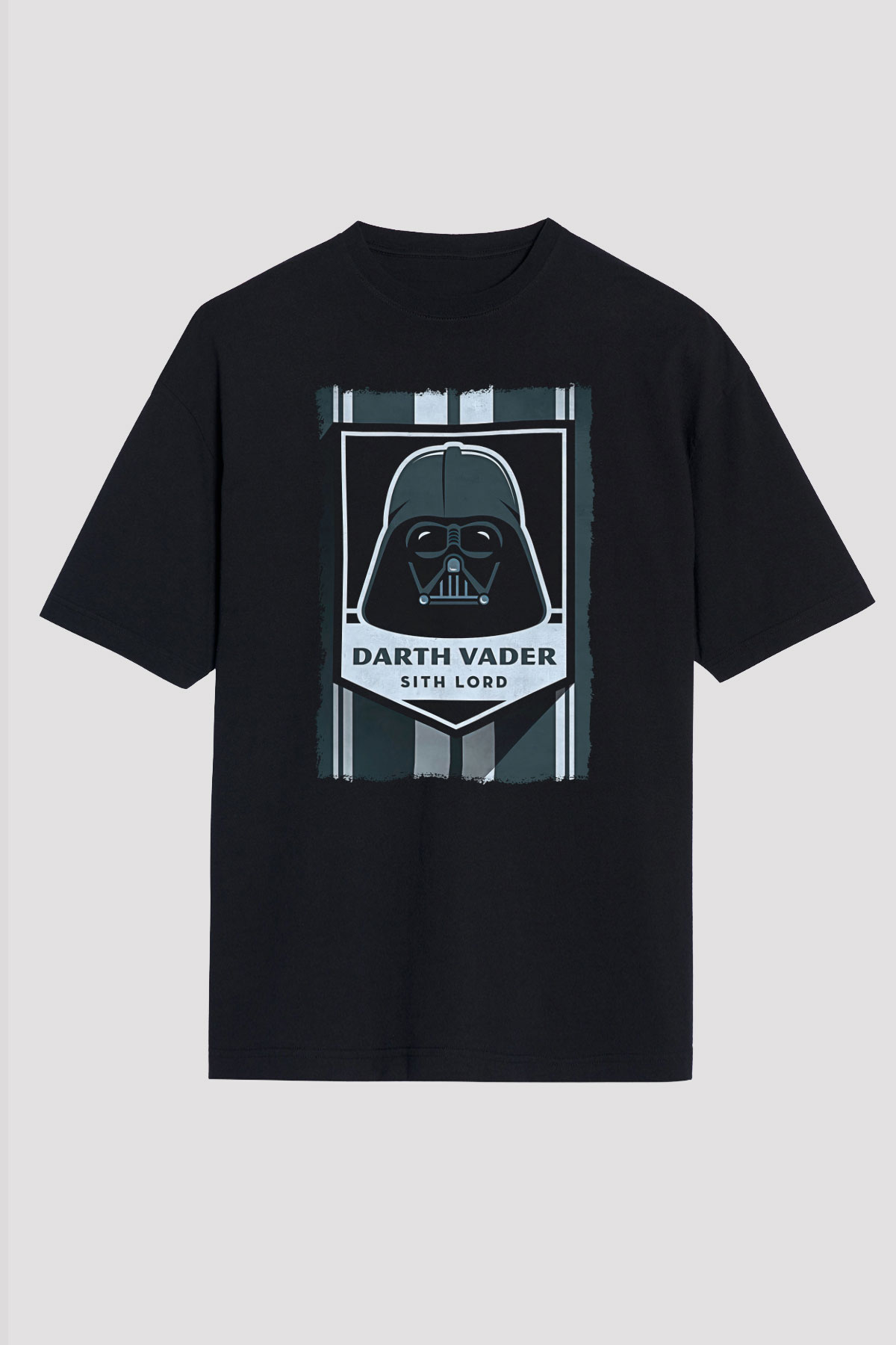 Star Wars (Dart Vader) Baskılı Unisex Siyah Oversize Tişört - Tshirt