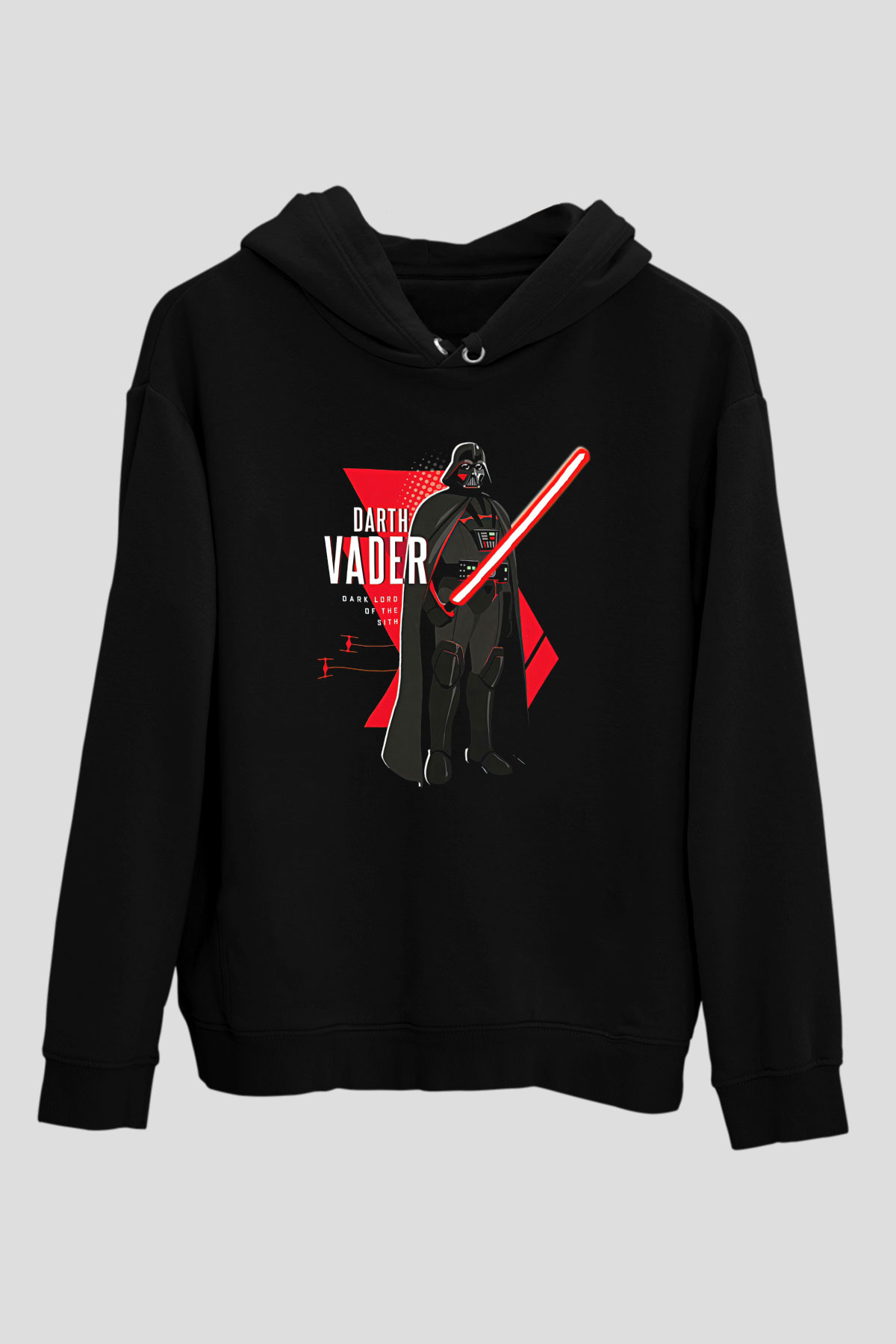 Star Wars (Dart Vader) Baskılı Unisex Siyah Hoodie