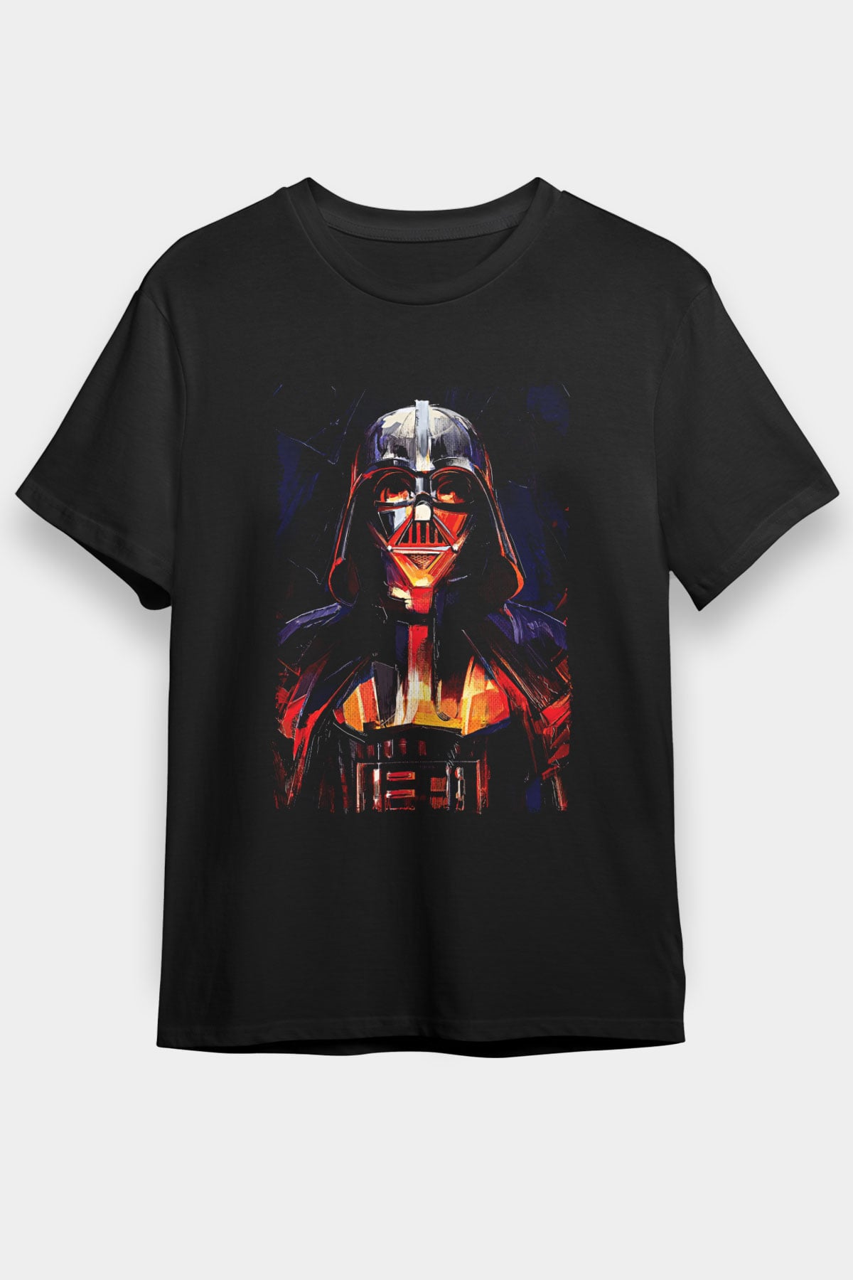 Star Wars (Dart Vader) Baskılı Unisex Siyah Tişört - Tshirt
