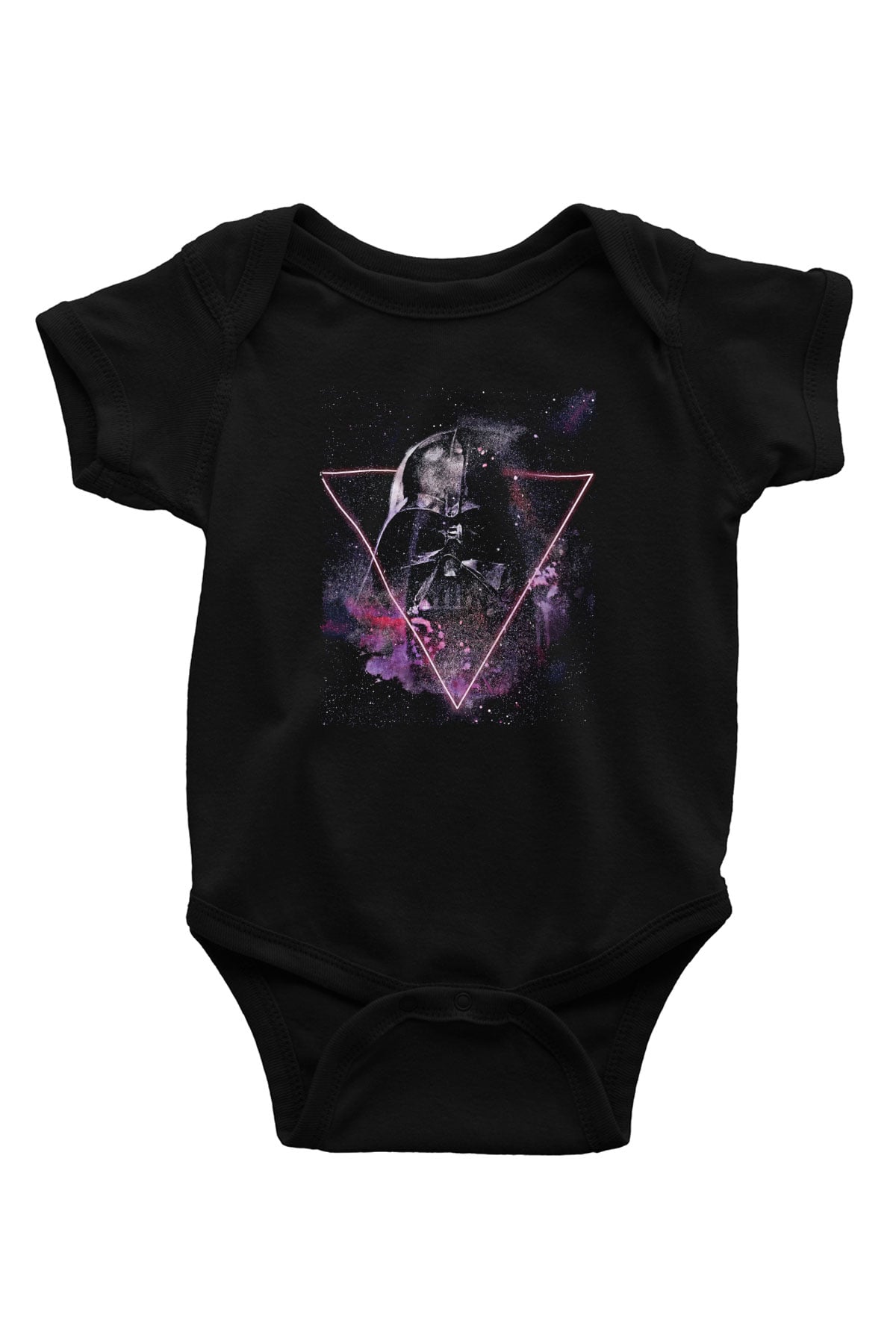 Star Wars (Dart Vader) Baskılı Unisex Siyah Bebek Body - Zıbın
