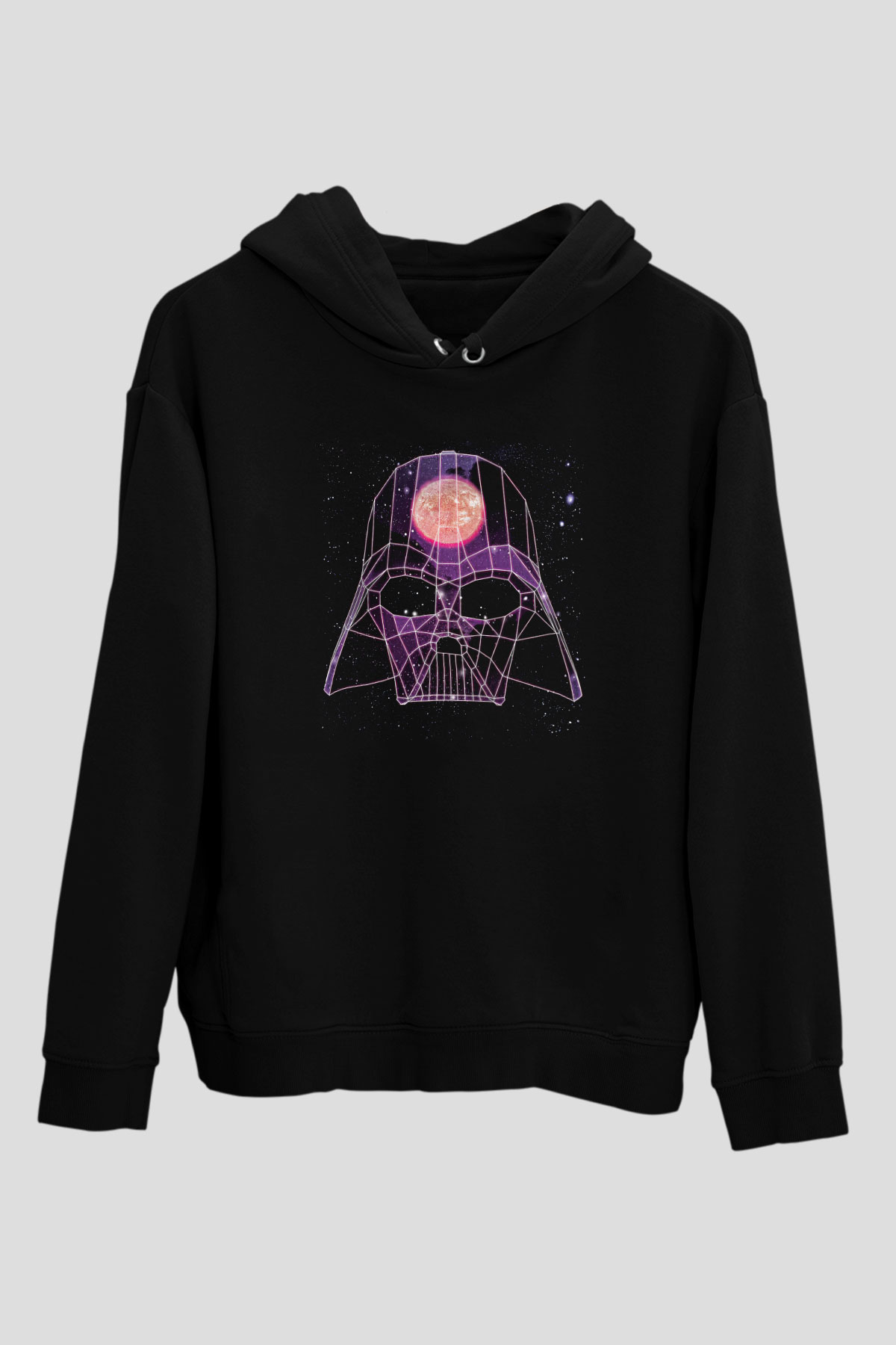 Star Wars (Dart Vader) Baskılı Unisex Siyah Hoodie