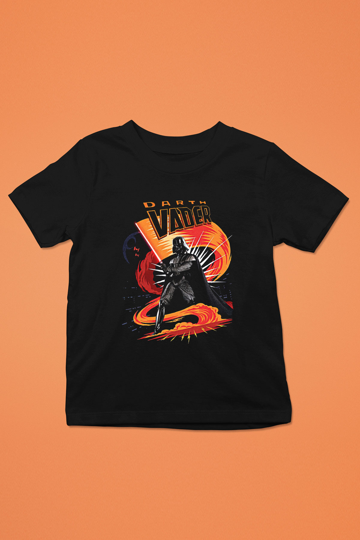 Star Wars (Dart Vader) Baskılı Unisex Siyah Çocuk Tişört - Tshirt