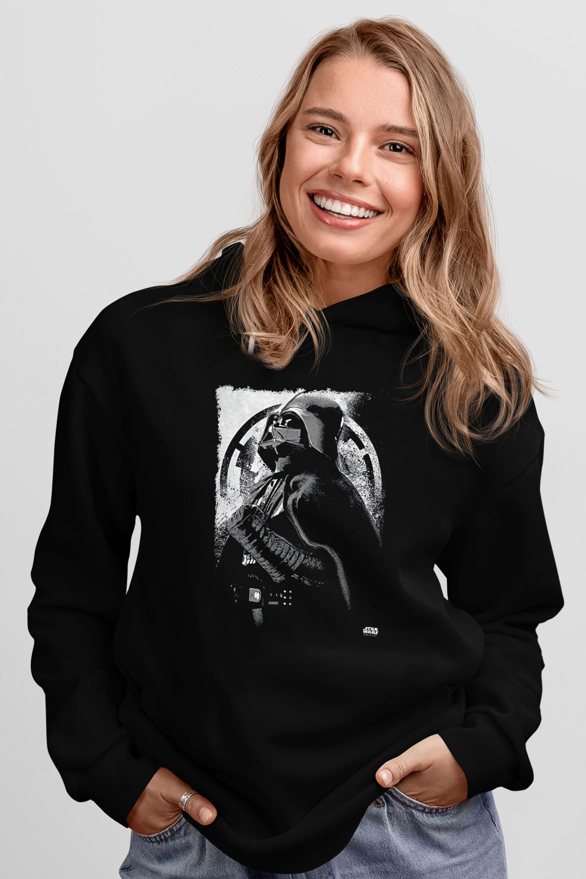 Star Wars (Dart Vader) Baskılı Unisex Siyah Hoodie