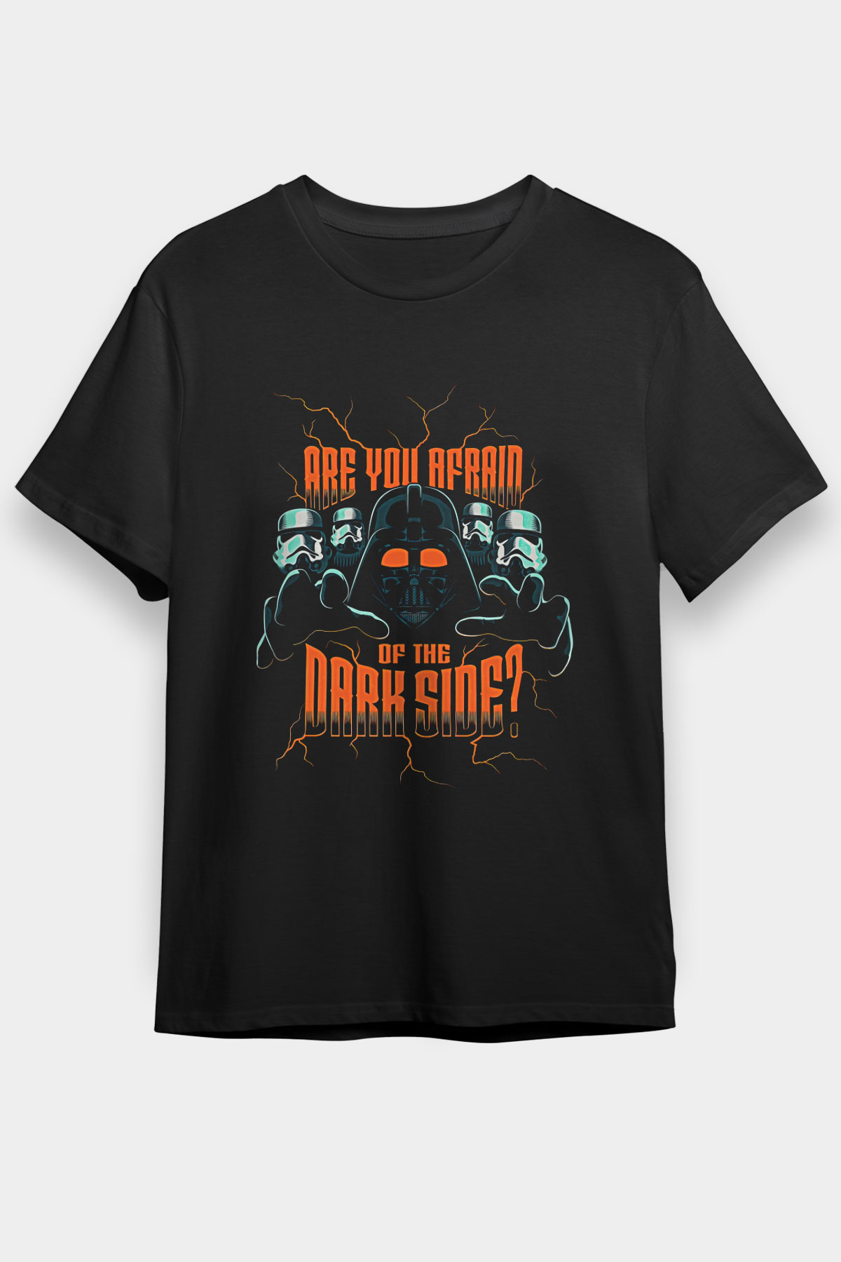 Star Wars (Dart Vader) Baskılı Unisex Siyah Tişört - Tshirt