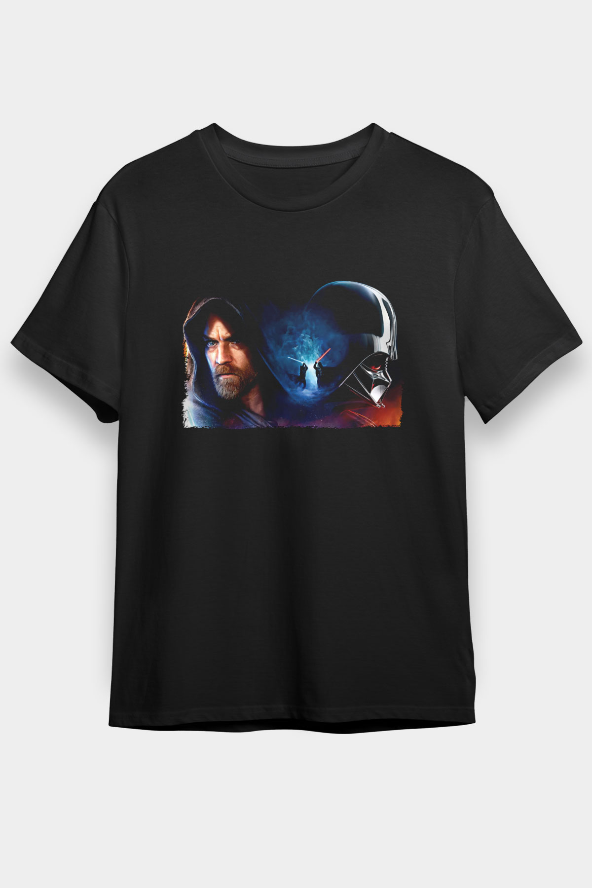 Star Wars (Dart Vader) Baskılı Unisex Siyah Tişört - Tshirt