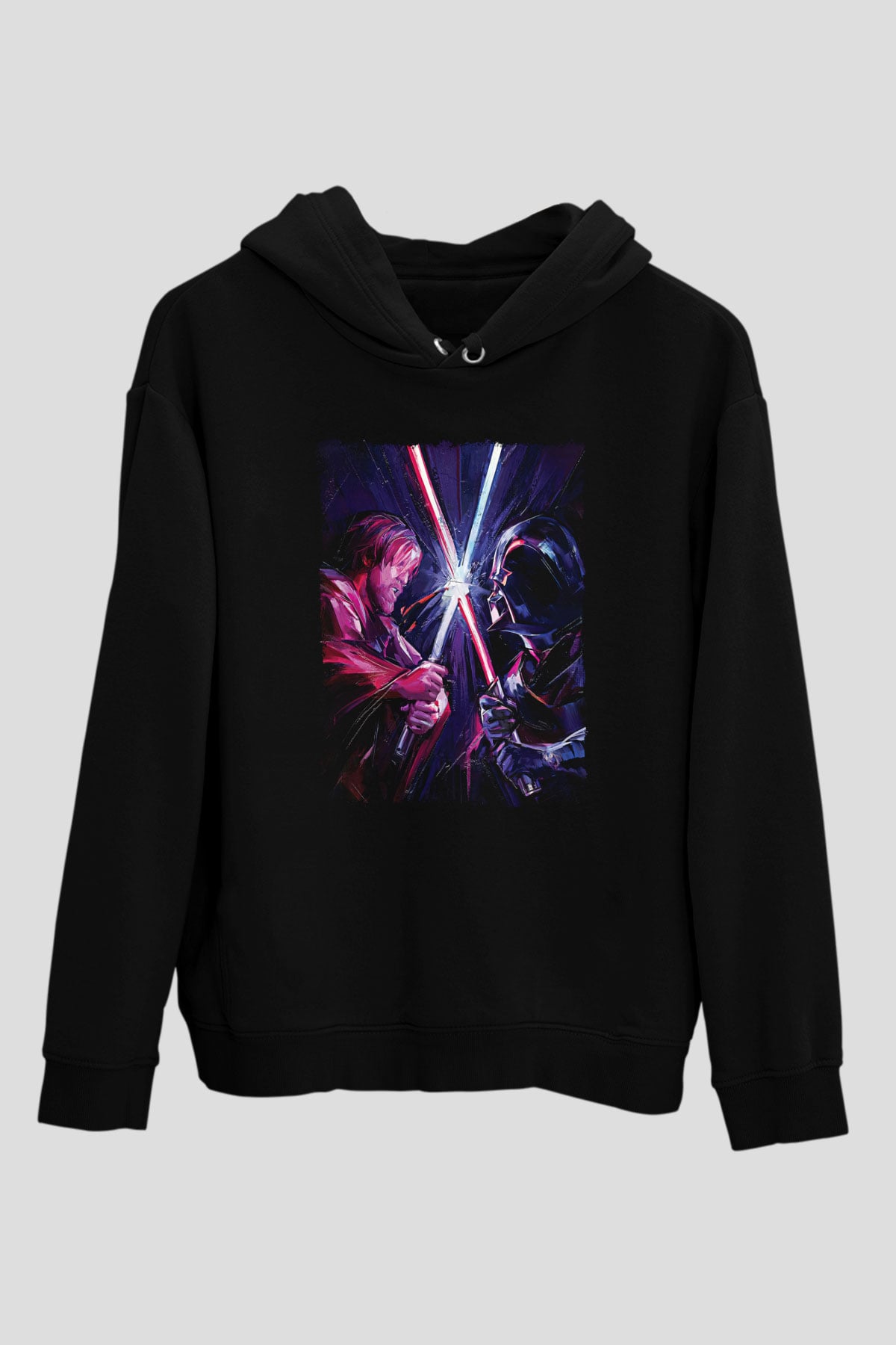 Star Wars (Dart Vader) Baskılı Unisex Siyah Hoodie