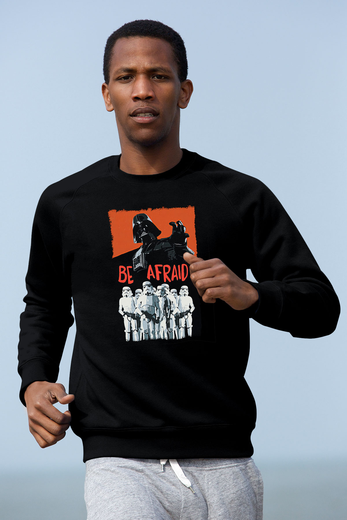 Star Wars (Dart Vader) Baskılı Unisex Siyah Sweatshirt