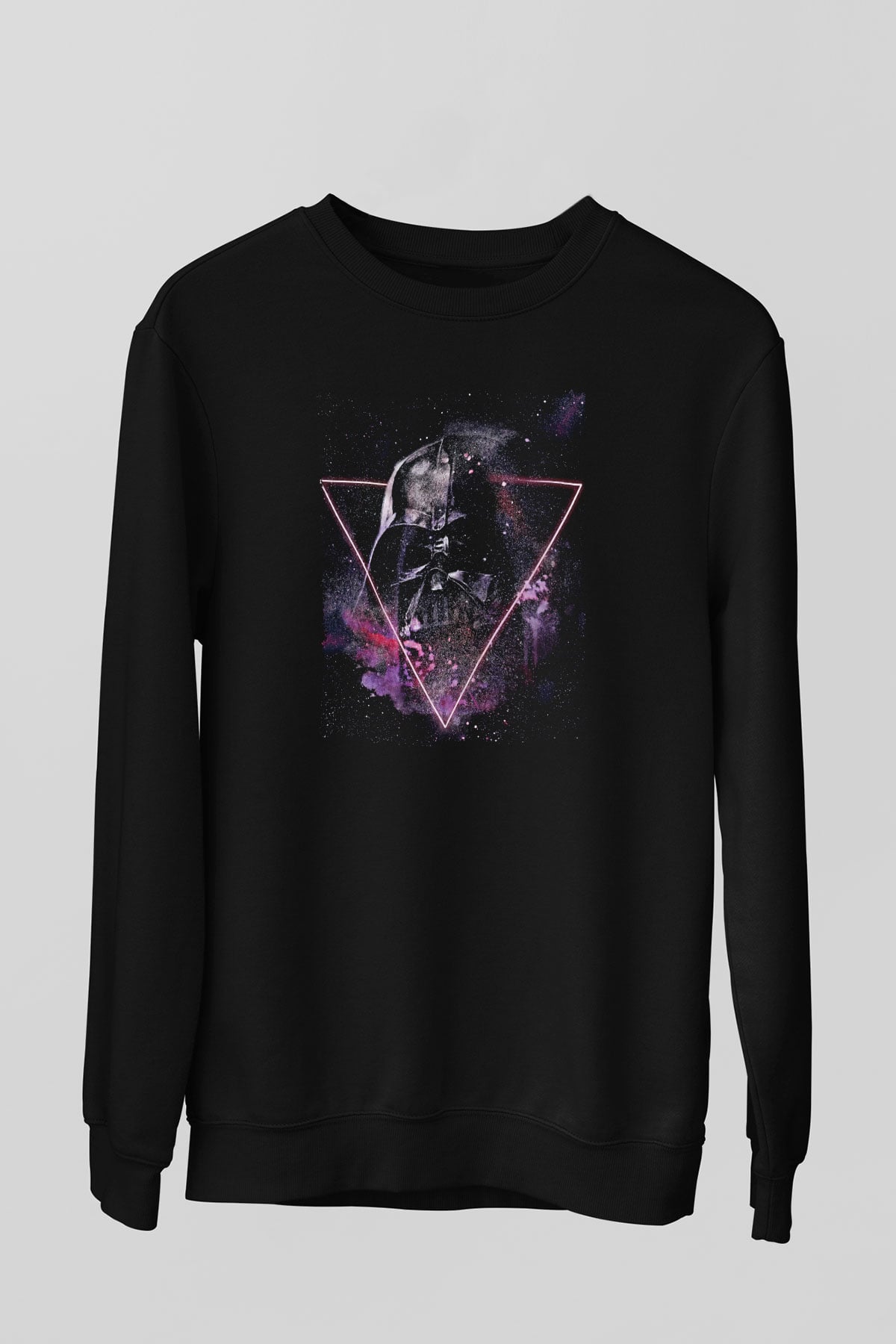 Star Wars (Dart Vader) Baskılı Unisex Siyah Sweatshirt