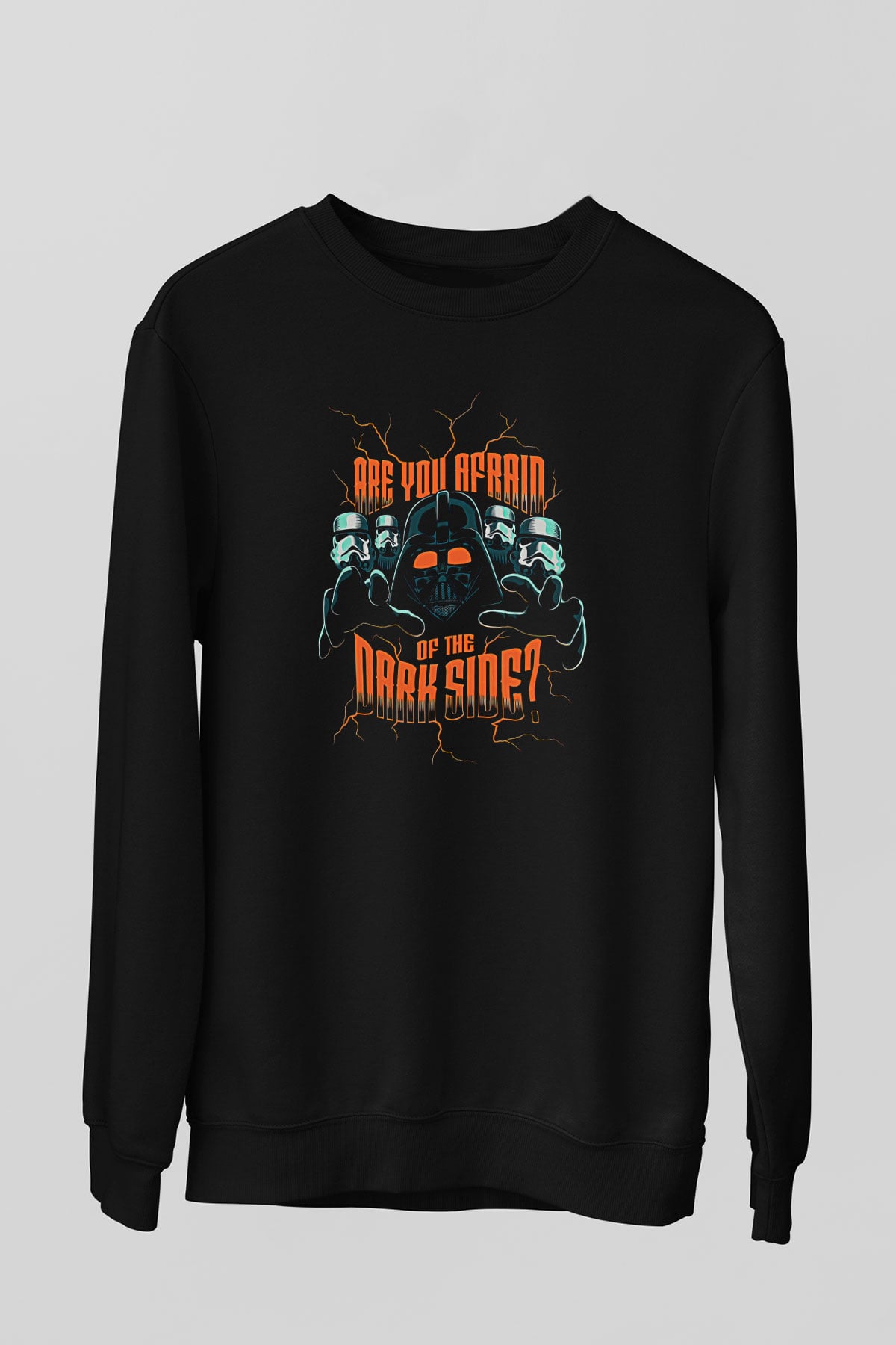 Star Wars (Dart Vader) Baskılı Unisex Siyah Sweatshirt