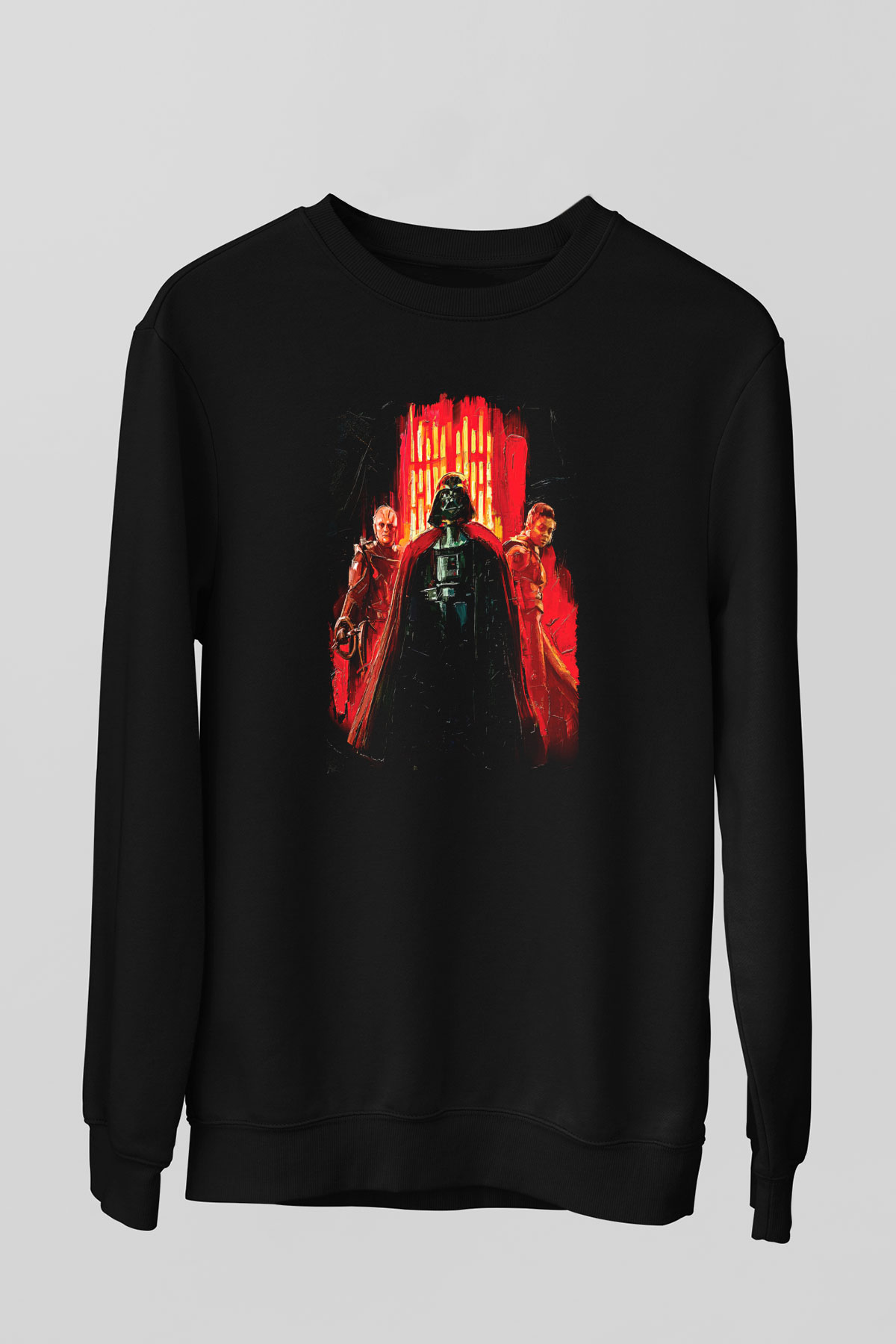 Star Wars (Dart Vader) Baskılı Unisex Siyah Sweatshirt