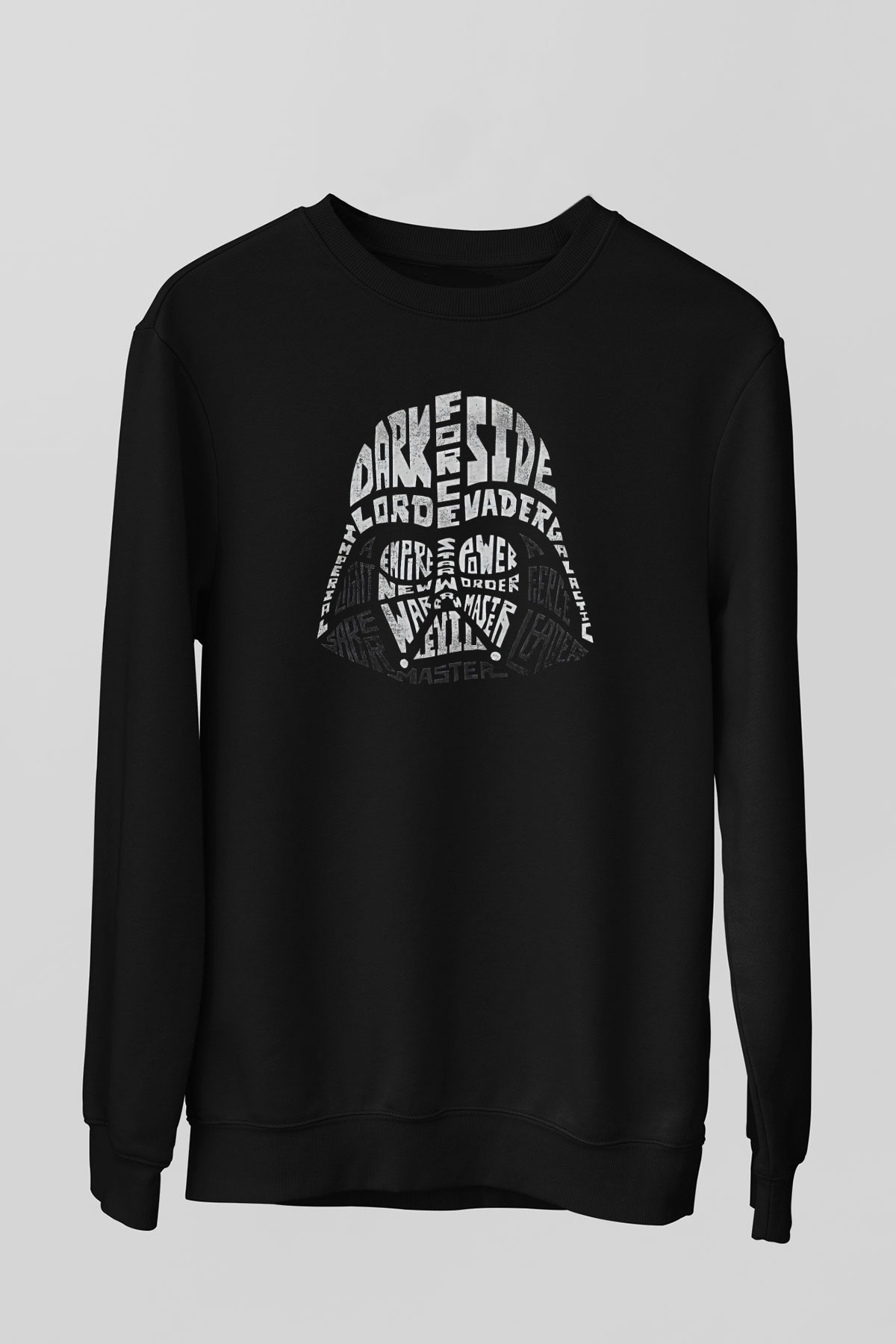 Star Wars (Dart Vader) Baskılı Unisex Siyah Sweatshirt