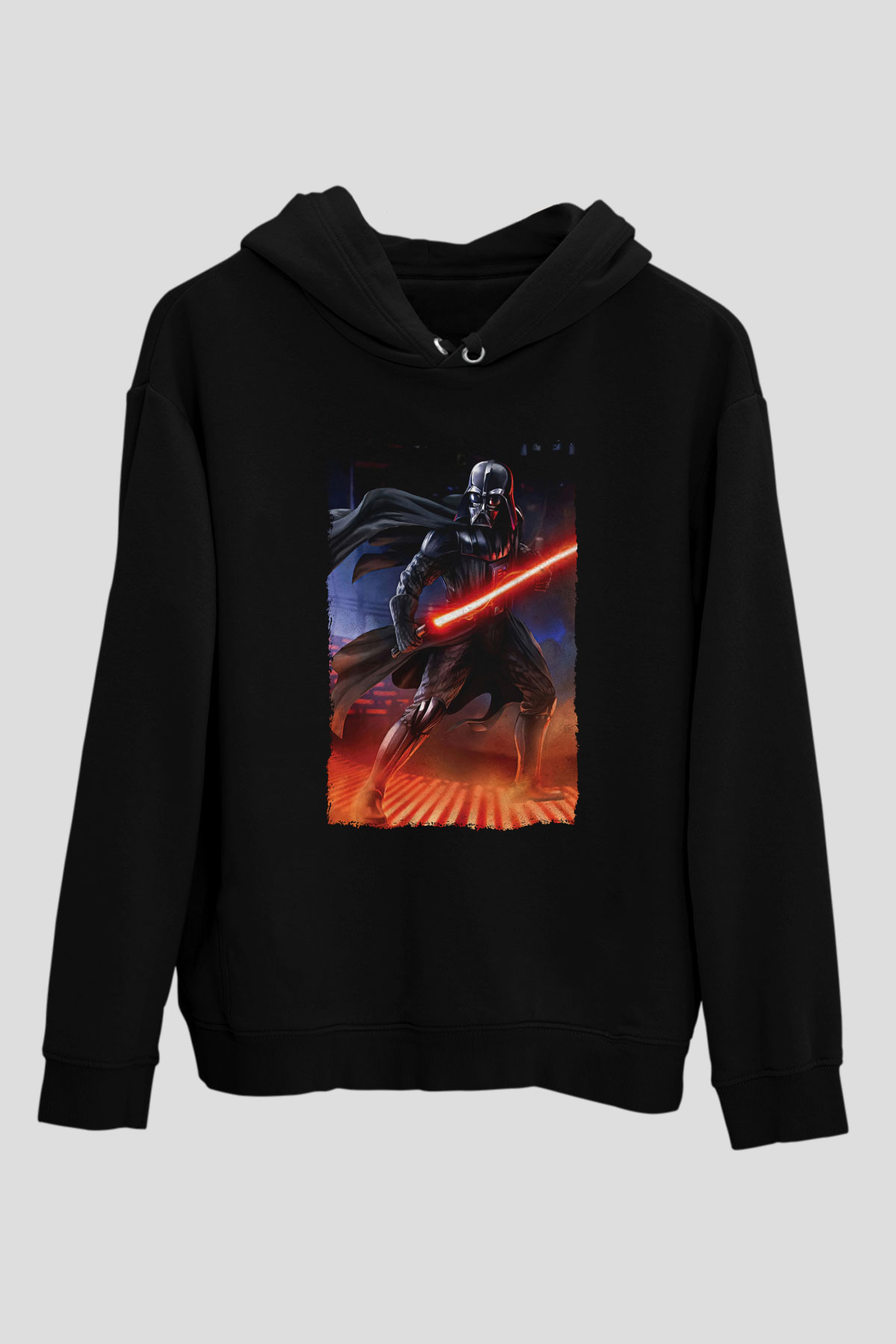 Star Wars (Dart Vader) Baskılı Unisex Siyah Hoodie