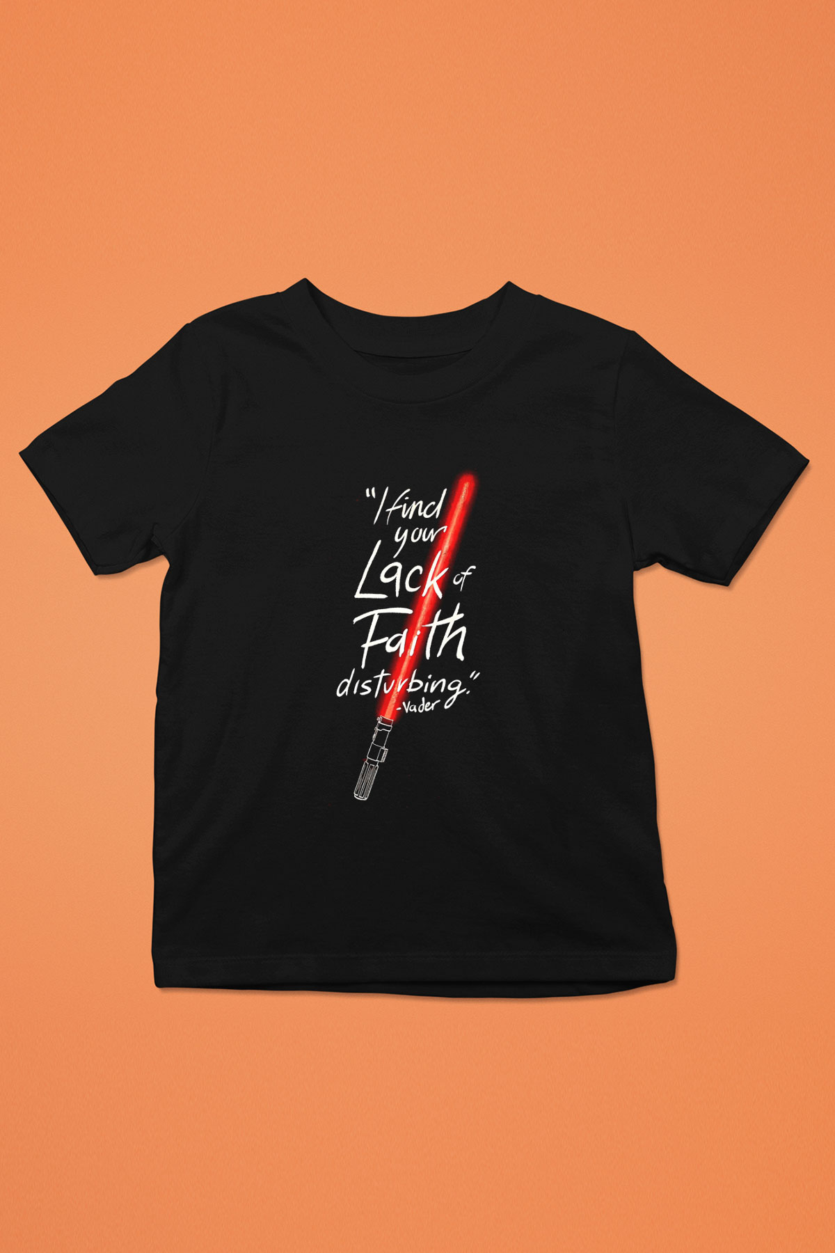 Star Wars (Dart Vader) Baskılı Unisex Siyah Çocuk Tişört - Tshirt