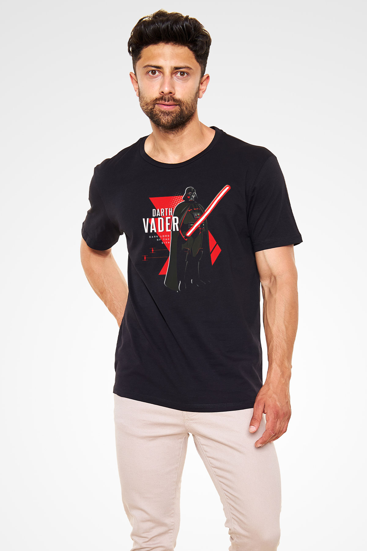 Star Wars (Dart Vader) Baskılı Unisex Siyah Tişört - Tshirt