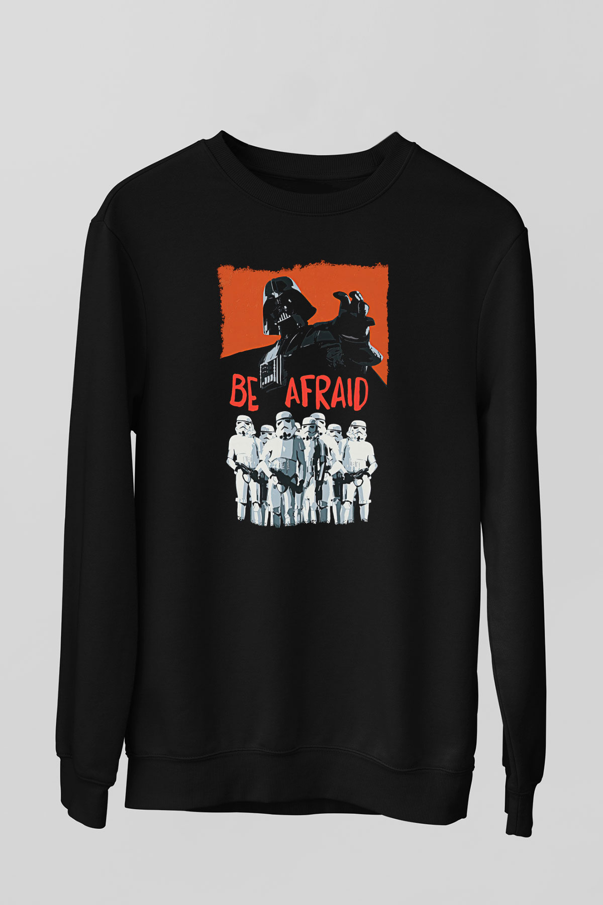 Star Wars (Dart Vader) Baskılı Unisex Siyah Sweatshirt
