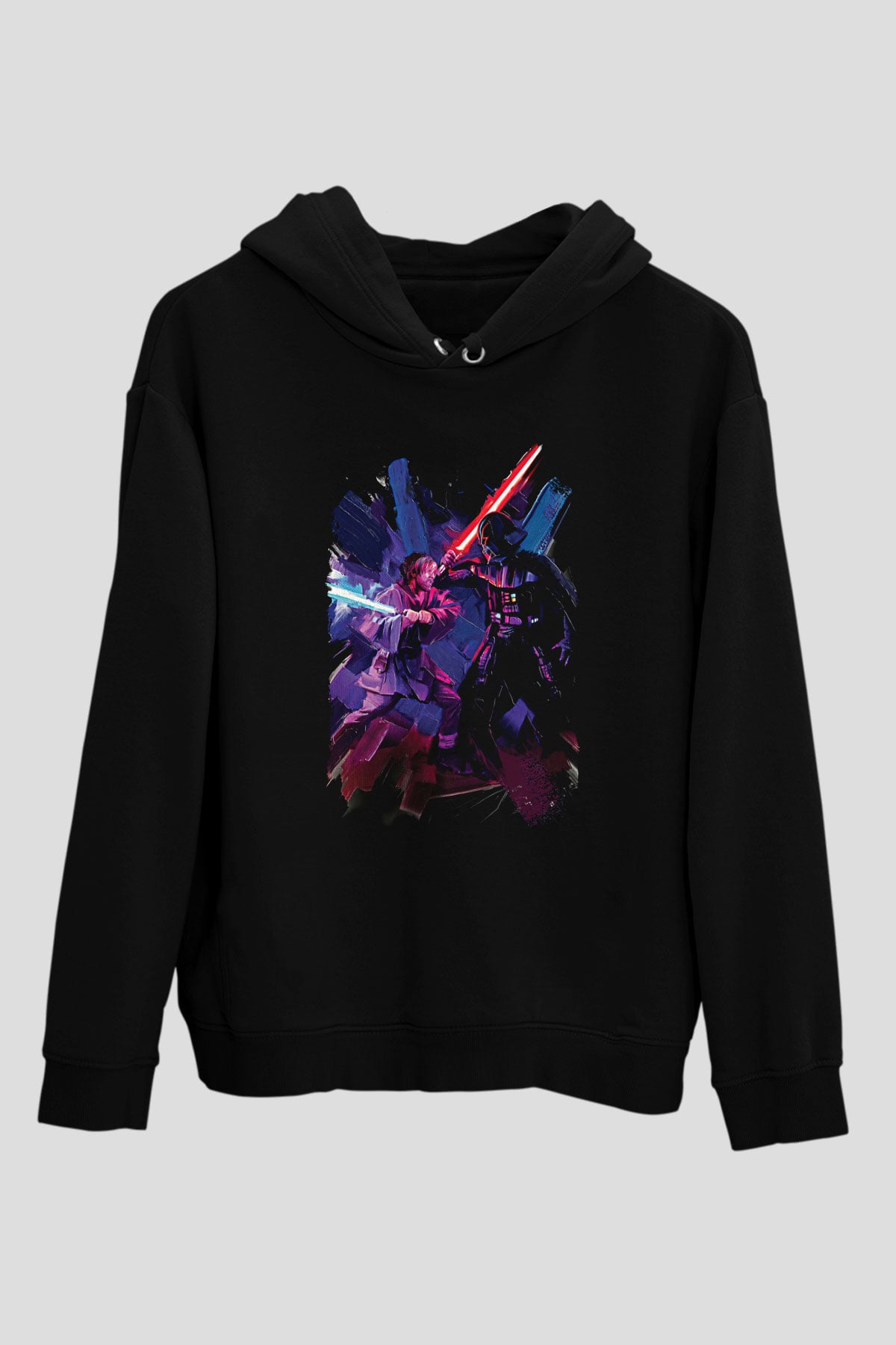 Star Wars (Dart Vader) Baskılı Unisex Siyah Hoodie