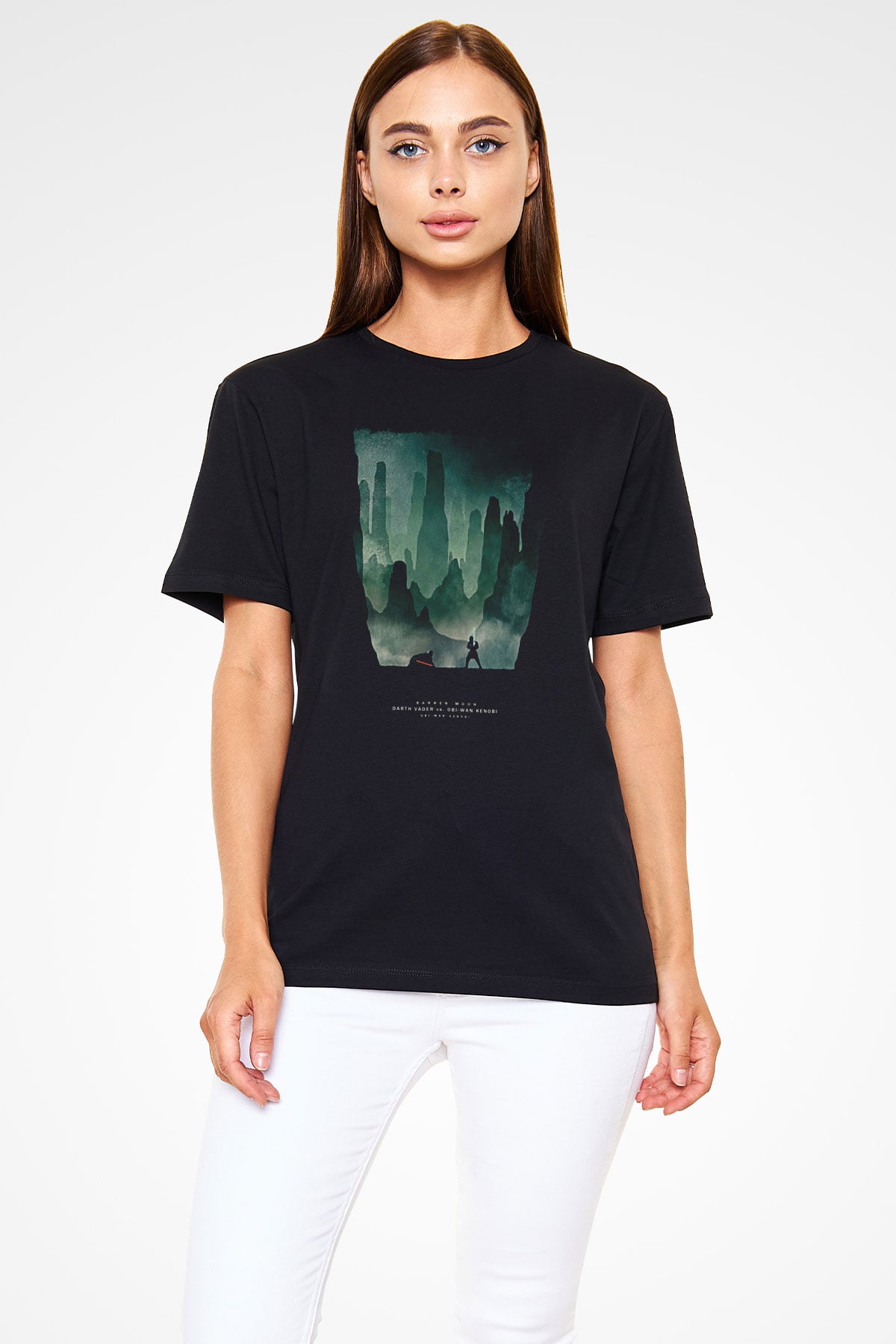 Star Wars (Dart Vader) Baskılı Unisex Siyah Tişört - Tshirt
