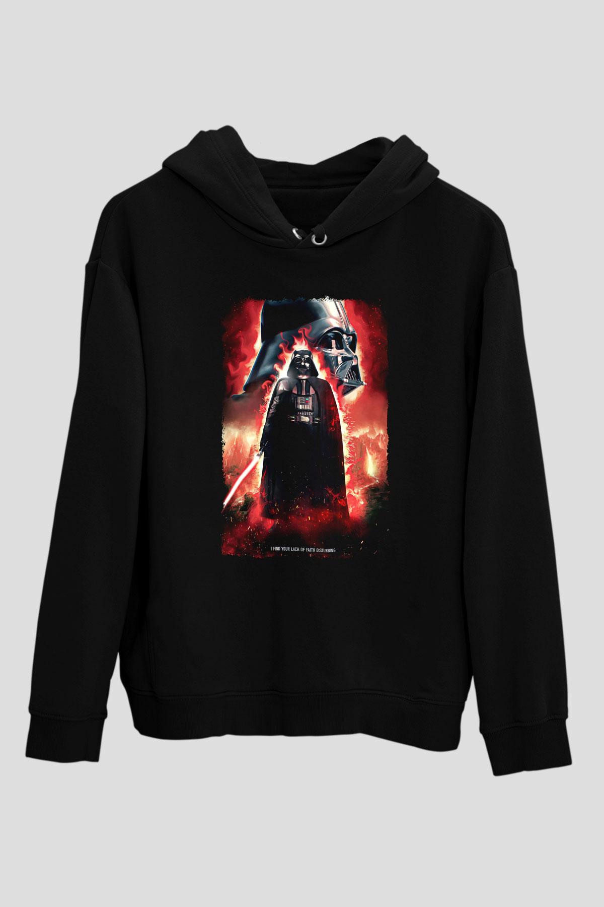 Star Wars (Dart Vader) Baskılı Unisex Siyah Hoodie