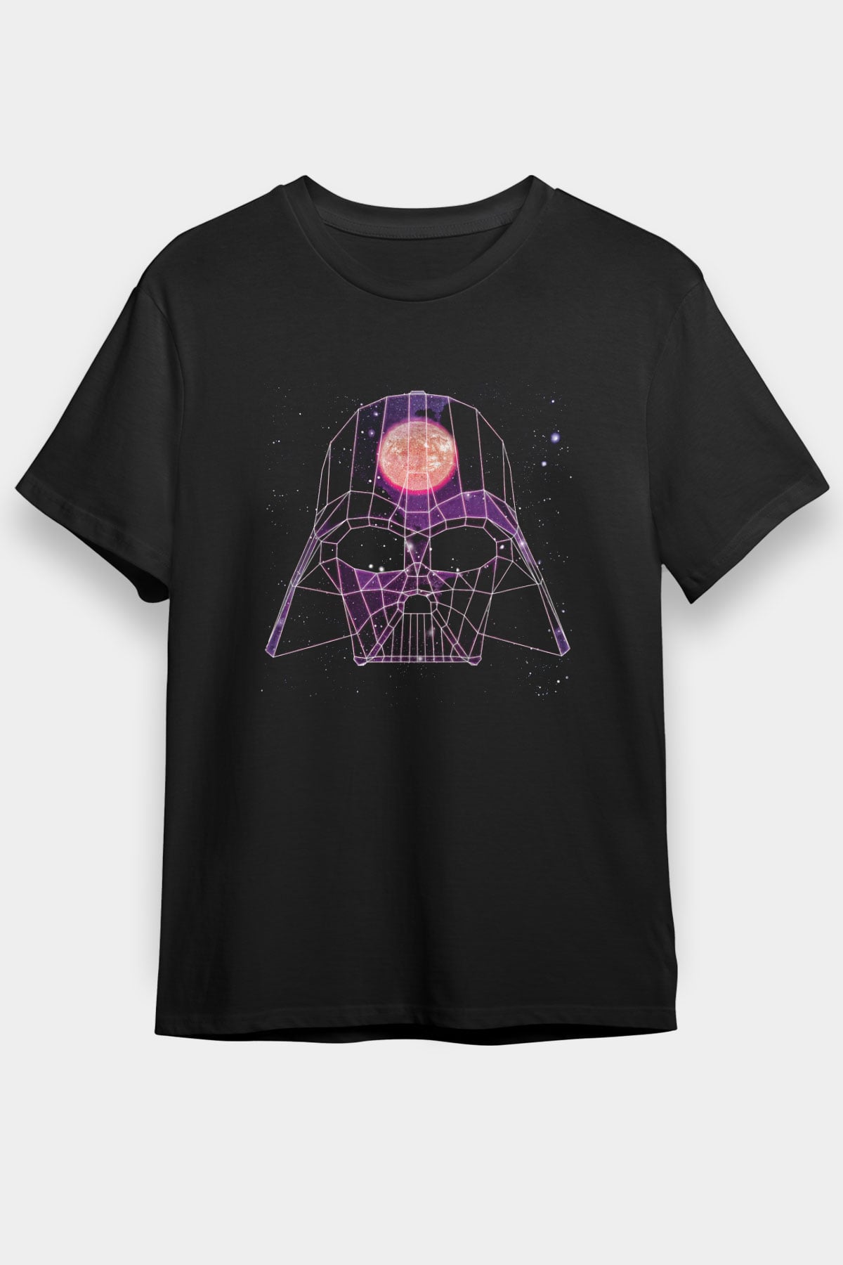 Star Wars (Dart Vader) Baskılı Unisex Siyah Tişört - Tshirt