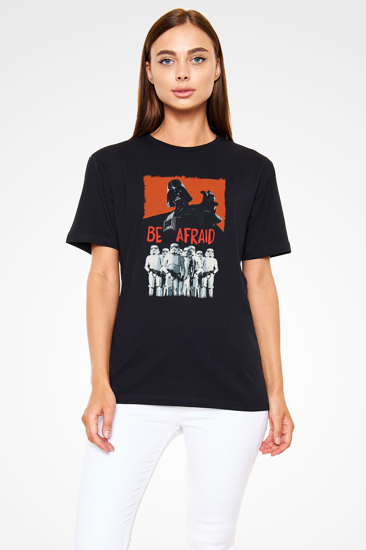 Star Wars (Dart Vader) Baskılı Unisex Siyah Tişört - Tshirt