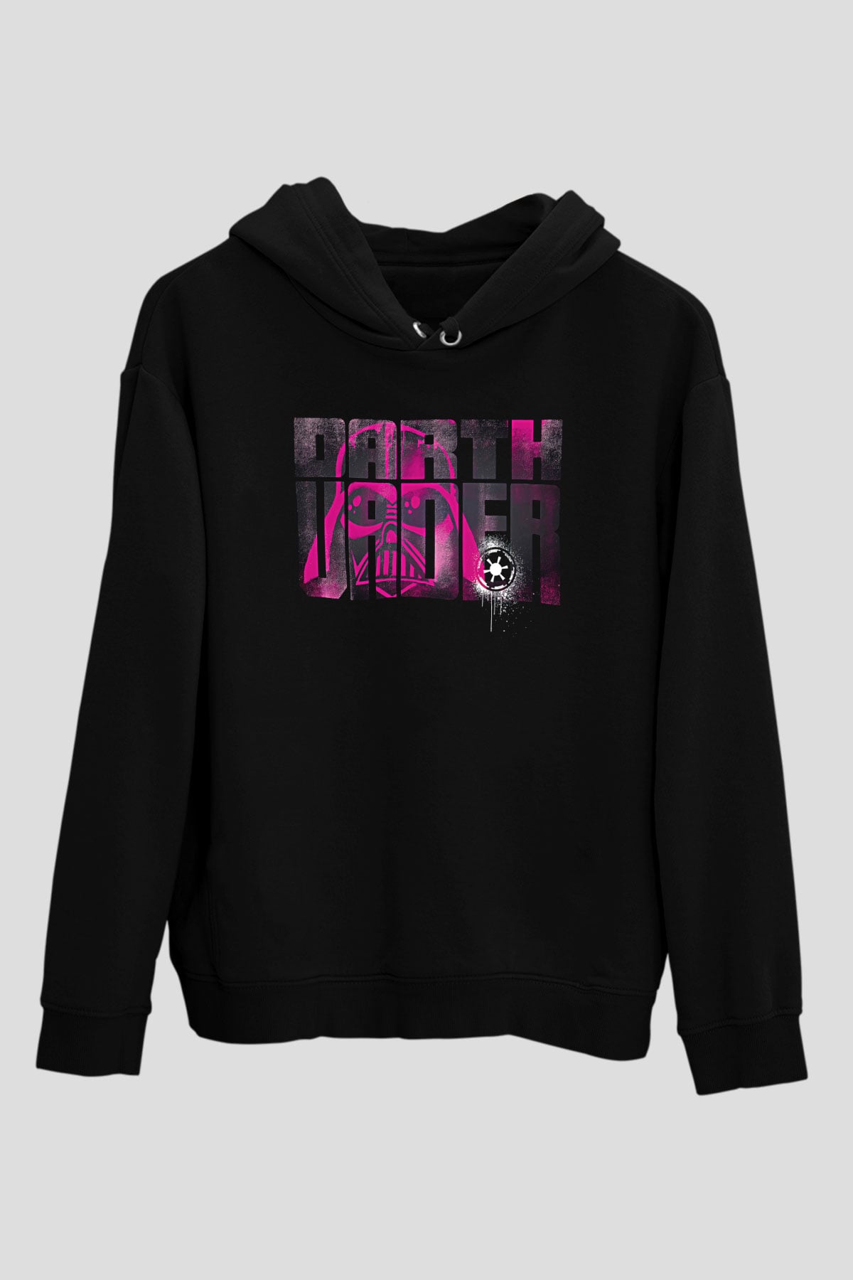 Star Wars (Dart Vader) Baskılı Unisex Siyah Hoodie