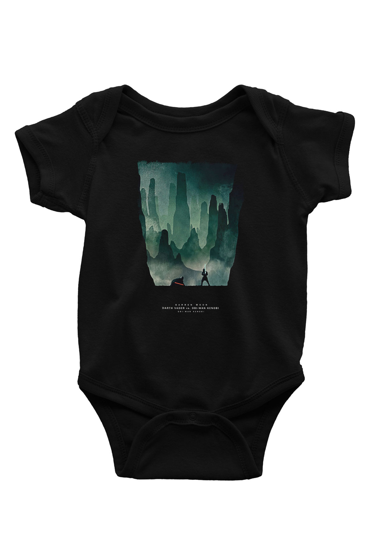 Star Wars (Dart Vader) Baskılı Unisex Siyah Bebek Body - Zıbın