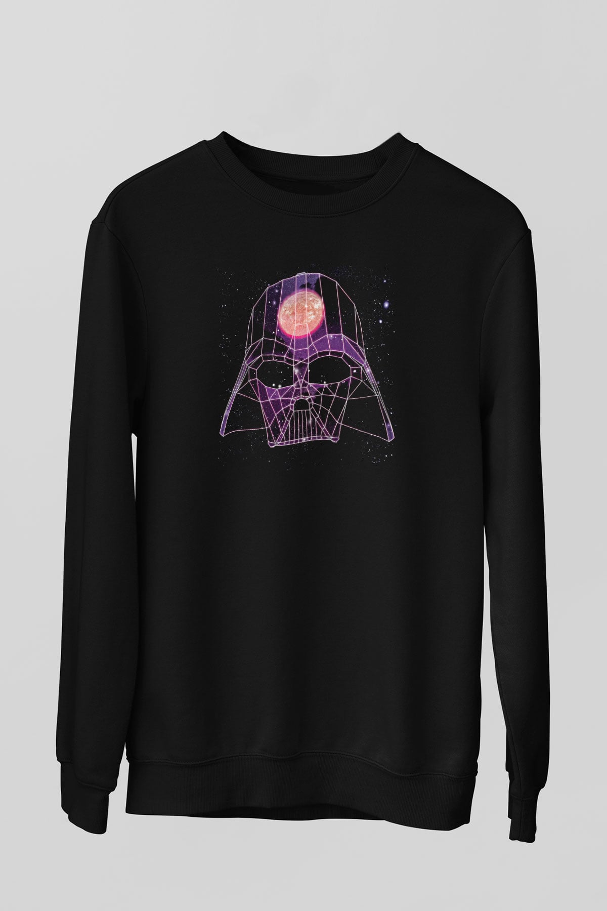Star Wars (Dart Vader) Baskılı Unisex Siyah Sweatshirt