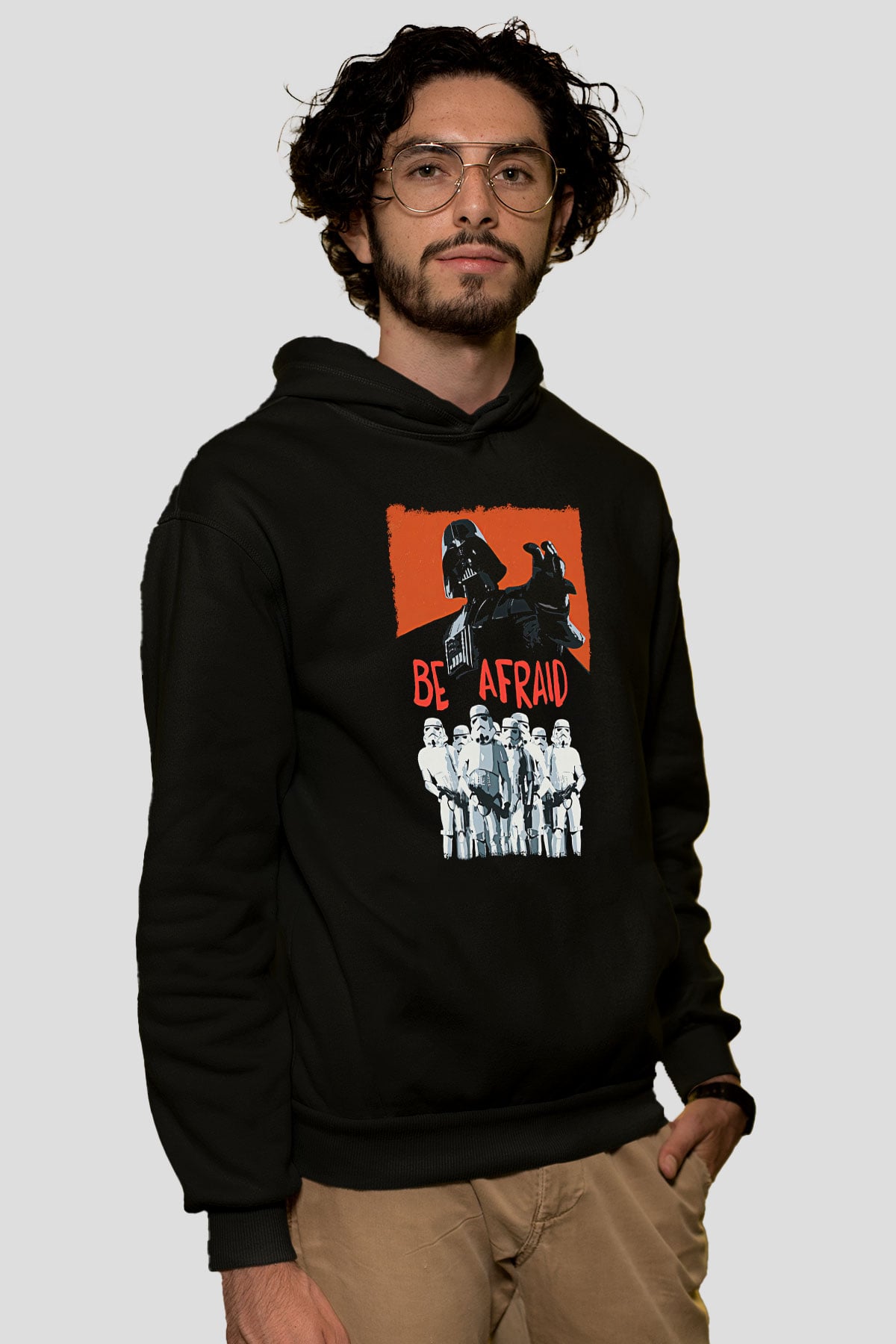 Star Wars (Dart Vader) Baskılı Unisex Siyah Hoodie