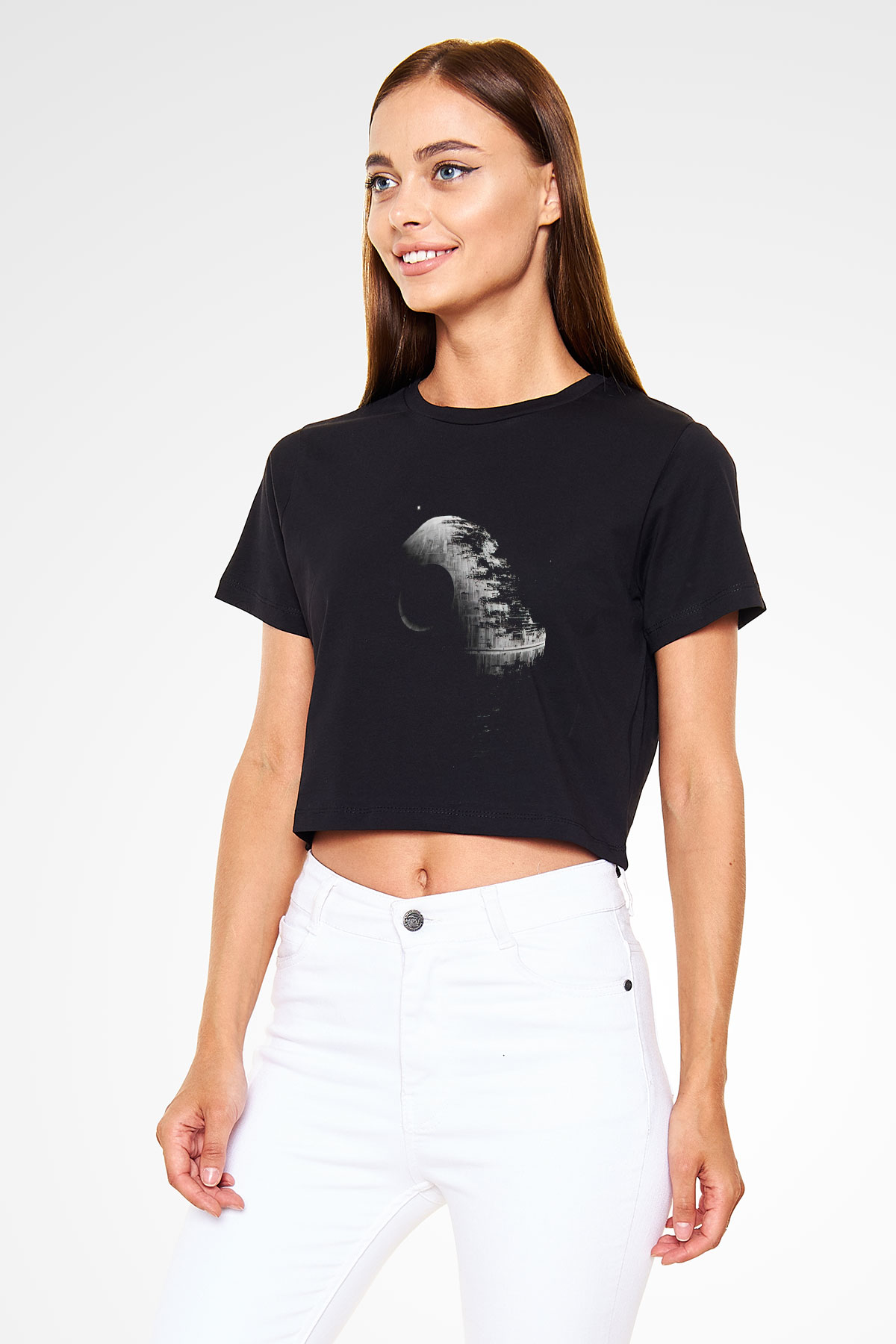Star Wars Siyah Crop Top Tişört