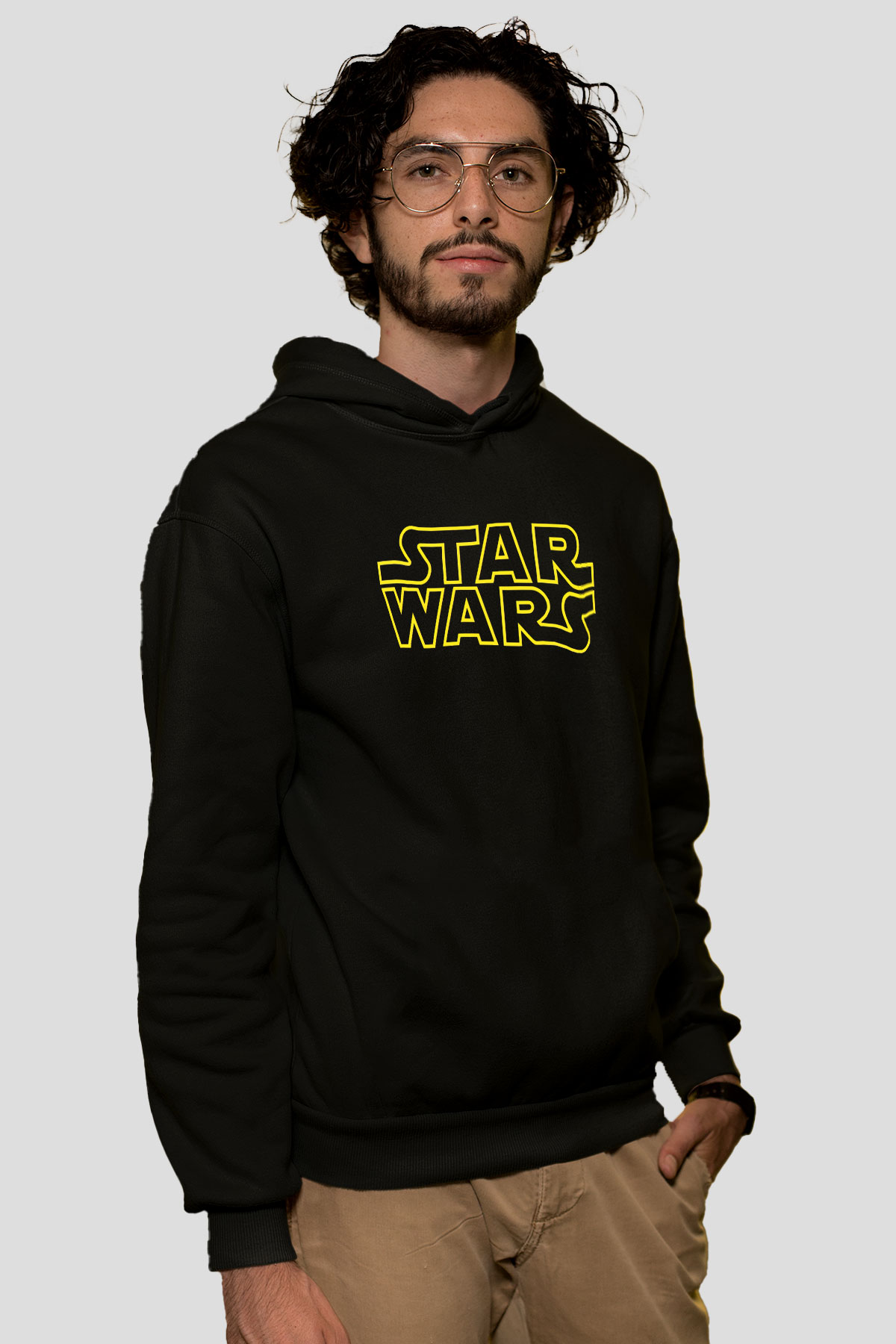 Star Wars Siyah Unisex Kapşonlu Sweatshirt