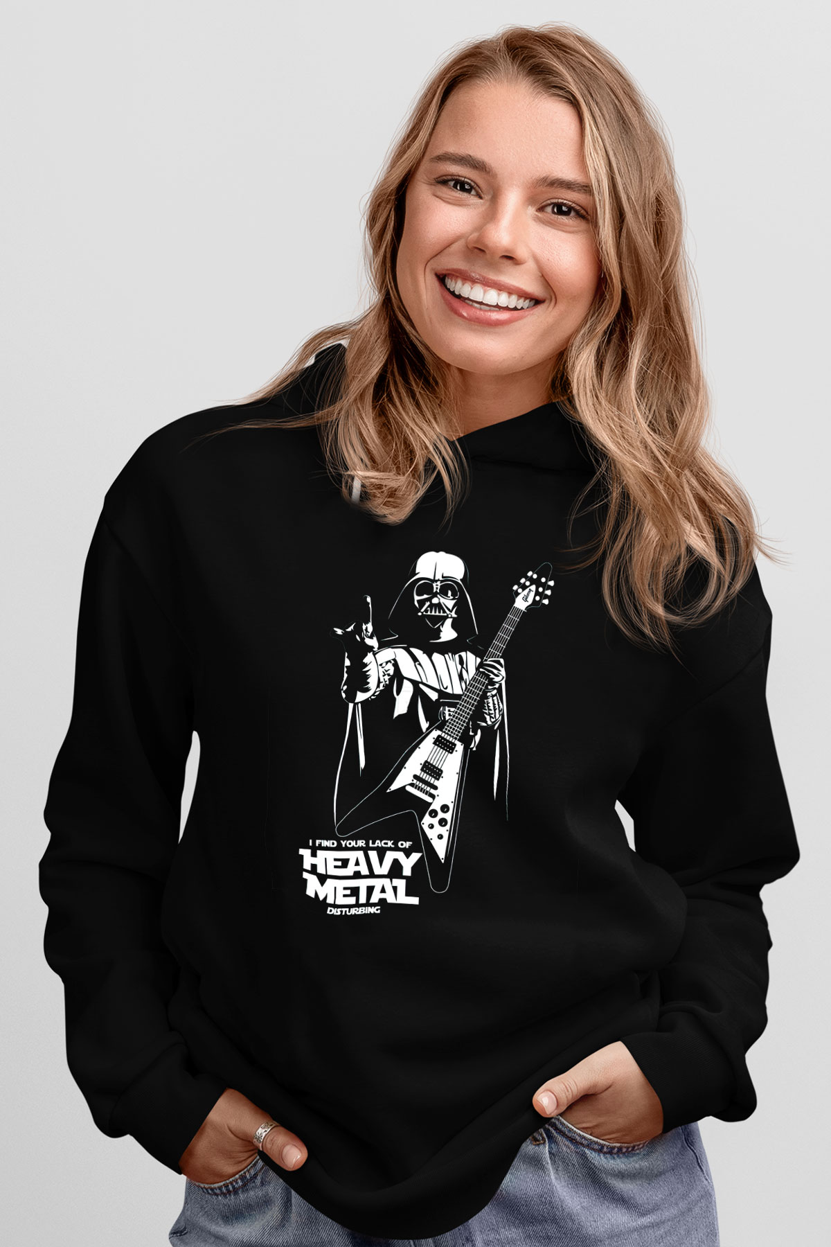 Star Wars Siyah Unisex Kapşonlu Sweatshirt